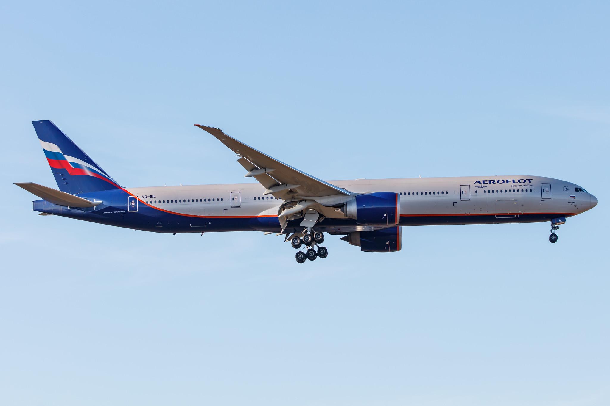 Frankfurt Airport: Aeroflot (SU / AFL) |  Boeing 777-3M0(ER) B77W | VQ-BIL | MSN 41692