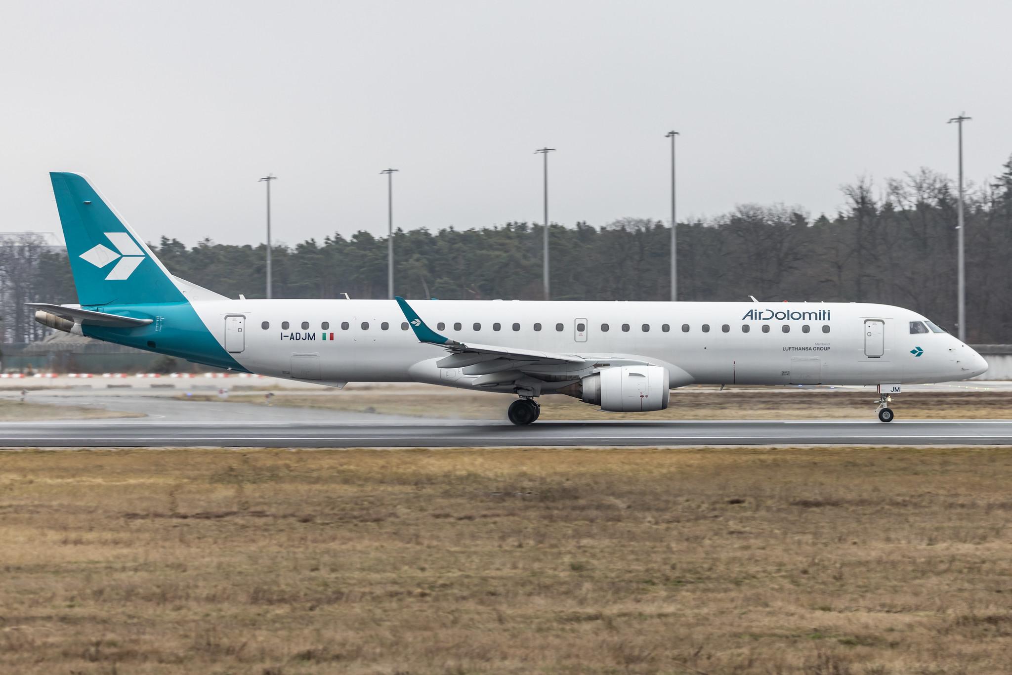 Frankfurt Airport: Air Dolomiti (EN / DLA) |  Embraer E195LR E195 | I-ADJM | MSN 19000258