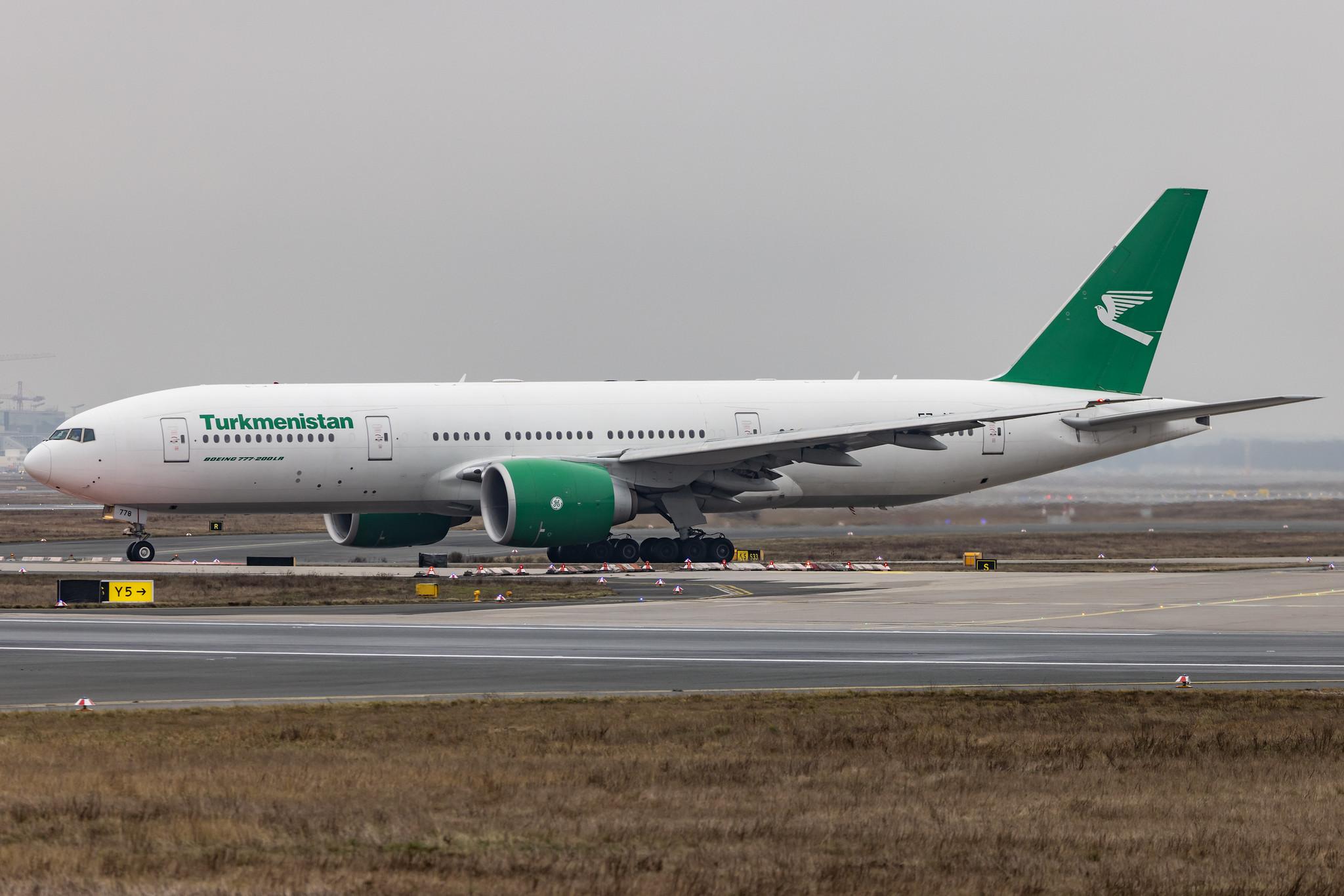 Frankfurt Airport: Turkmenistan Airlines (T5 / TUA) |  Boeing 777-22K(LR) B77L | EZ-A778 | MSN 42296