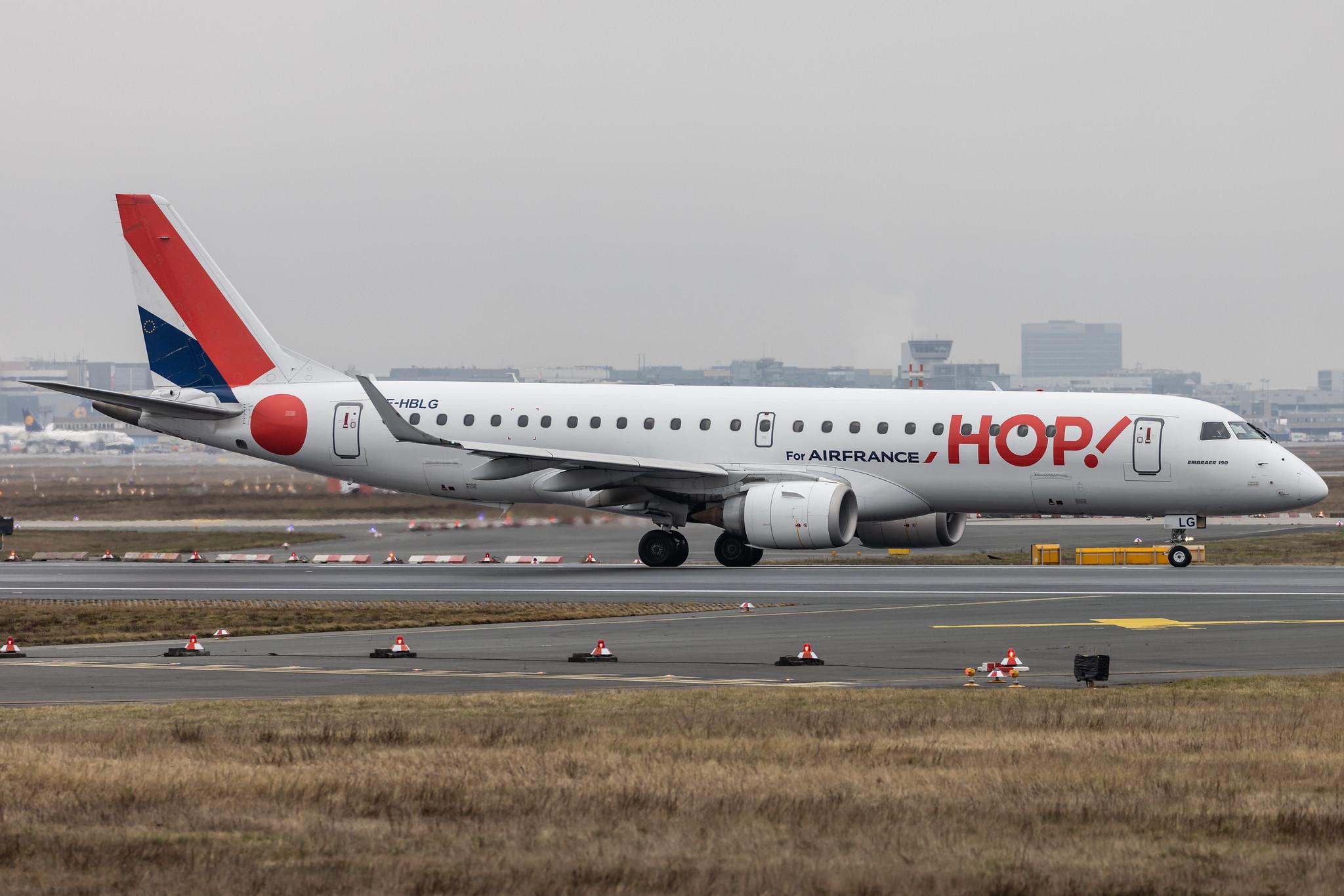 Frankfurt Airport: Air France (AF / AFR) | Operator: Air France Hop |  Embraer E190STD E190 | F-HBLG | MSN 19000254