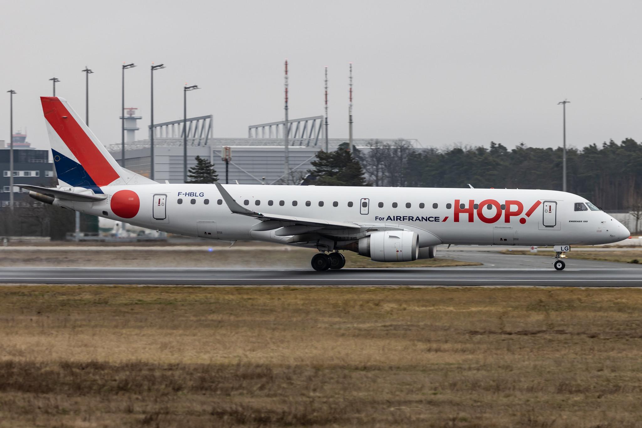 Frankfurt Airport: Air France (AF / AFR) | Operator: Air France Hop |  Embraer E190STD E190 | F-HBLG | MSN 19000254