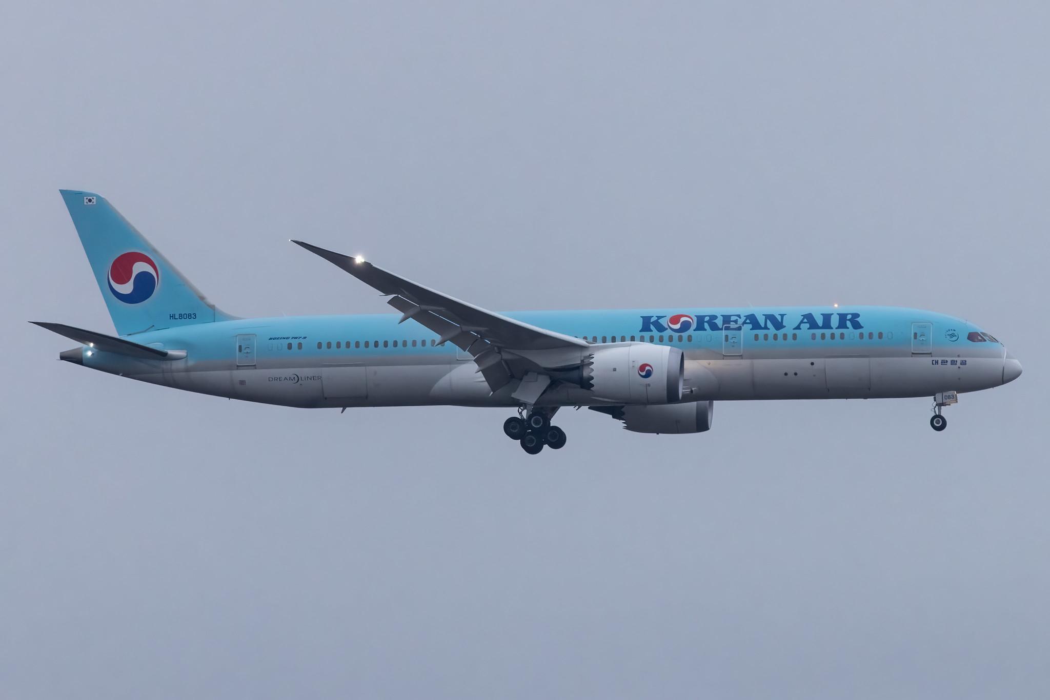 Frankfurt Airport: Korean Air (KE / KAL) |  Boeing 787-9 Dreamliner B789 | HL8083 | MSN 34812