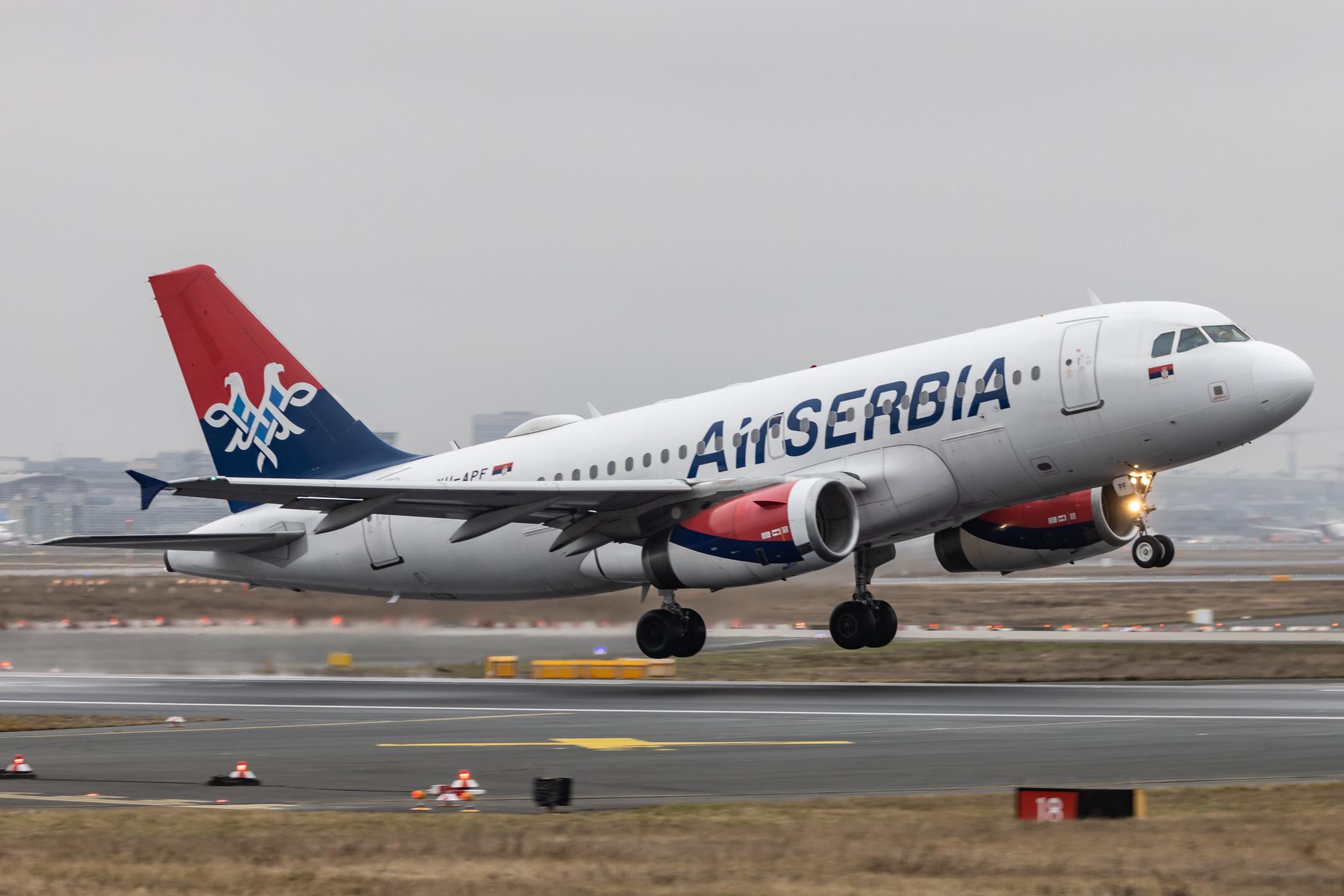 Frankfurt Airport: AirSERBIA (JU / ASL) |  Airbus A319-132 A319 | YU-APF | MSN 3317