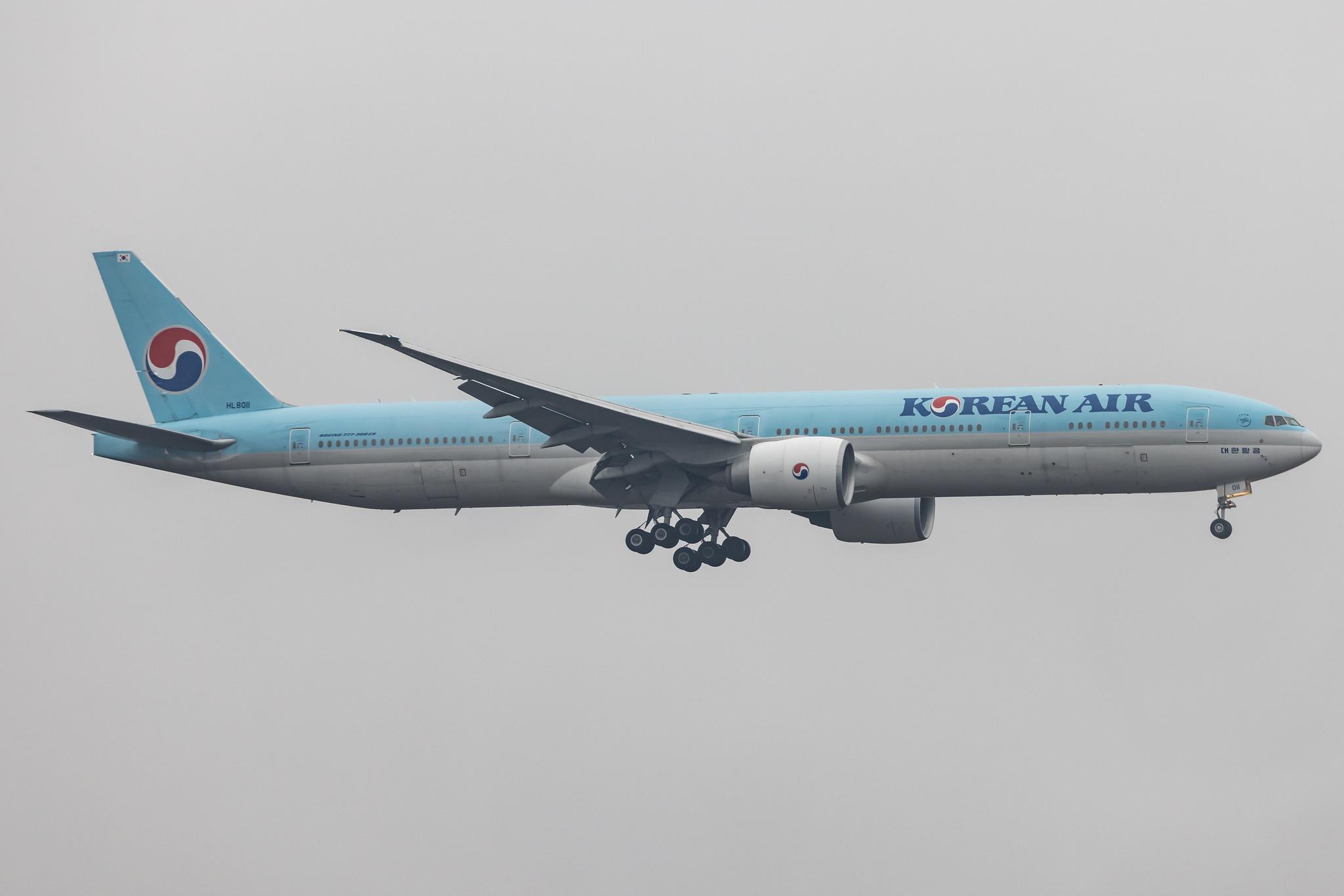 Frankfurt Airport: Korean Air (KE / KAL) |  Boeing 777-3B5(ER) B77W | HL8011 | MSN 42123