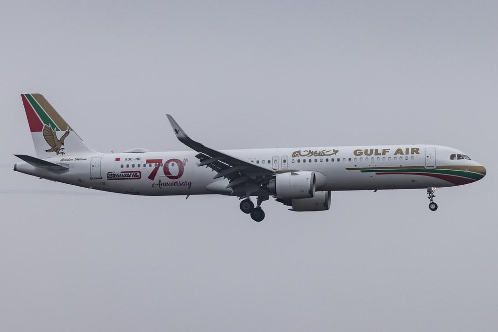Frankfurt Airport: Gulf Air (GF / GFA) |  Livery: Retro 1976 Livery |  Airbus A321-253NX A21N | A9C-NB | MSN 10169
