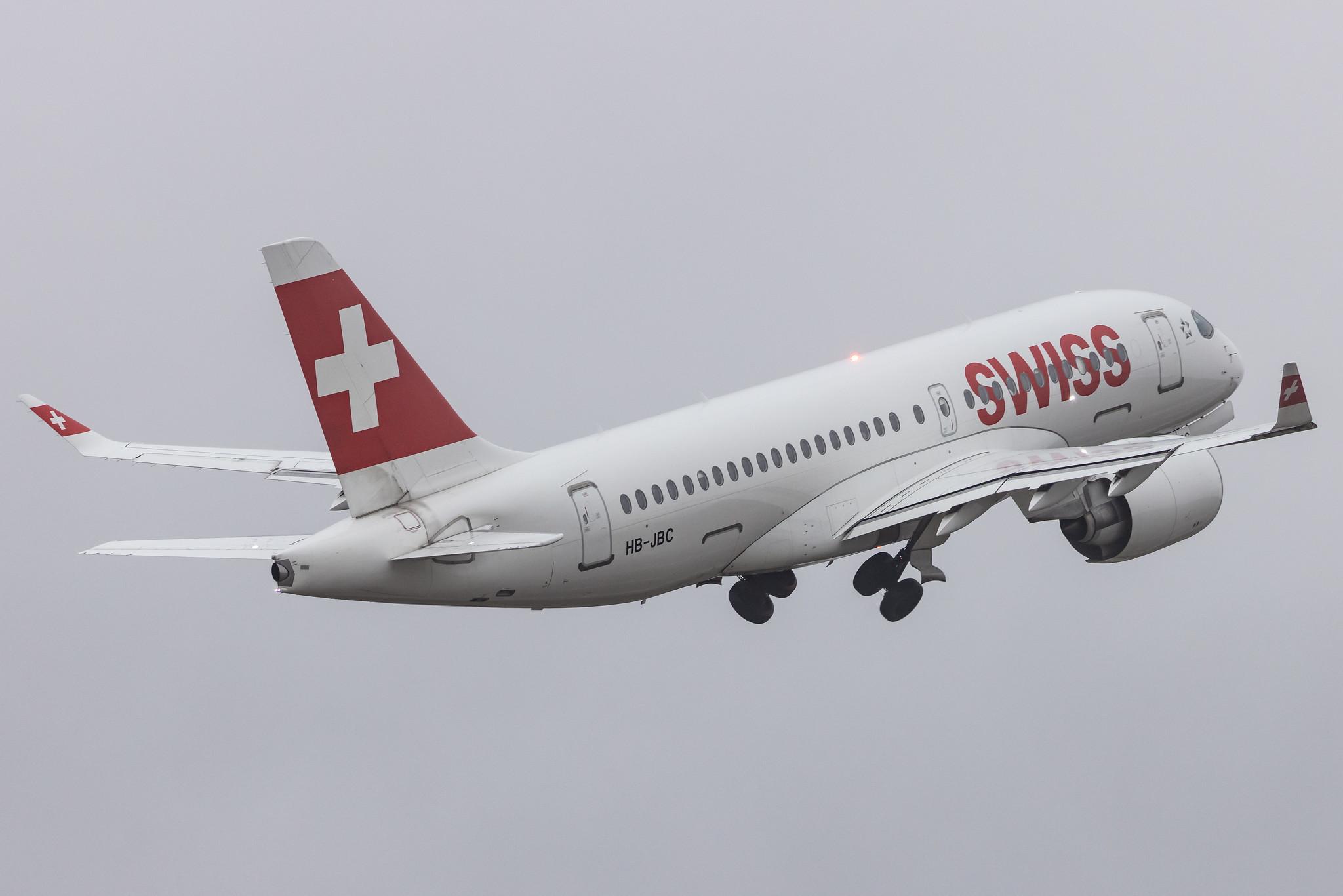 Frankfurt Airport: Swiss (LX / SWR) |  Airbus A220-100 BCS1 | HB-JBC | MSN 50012