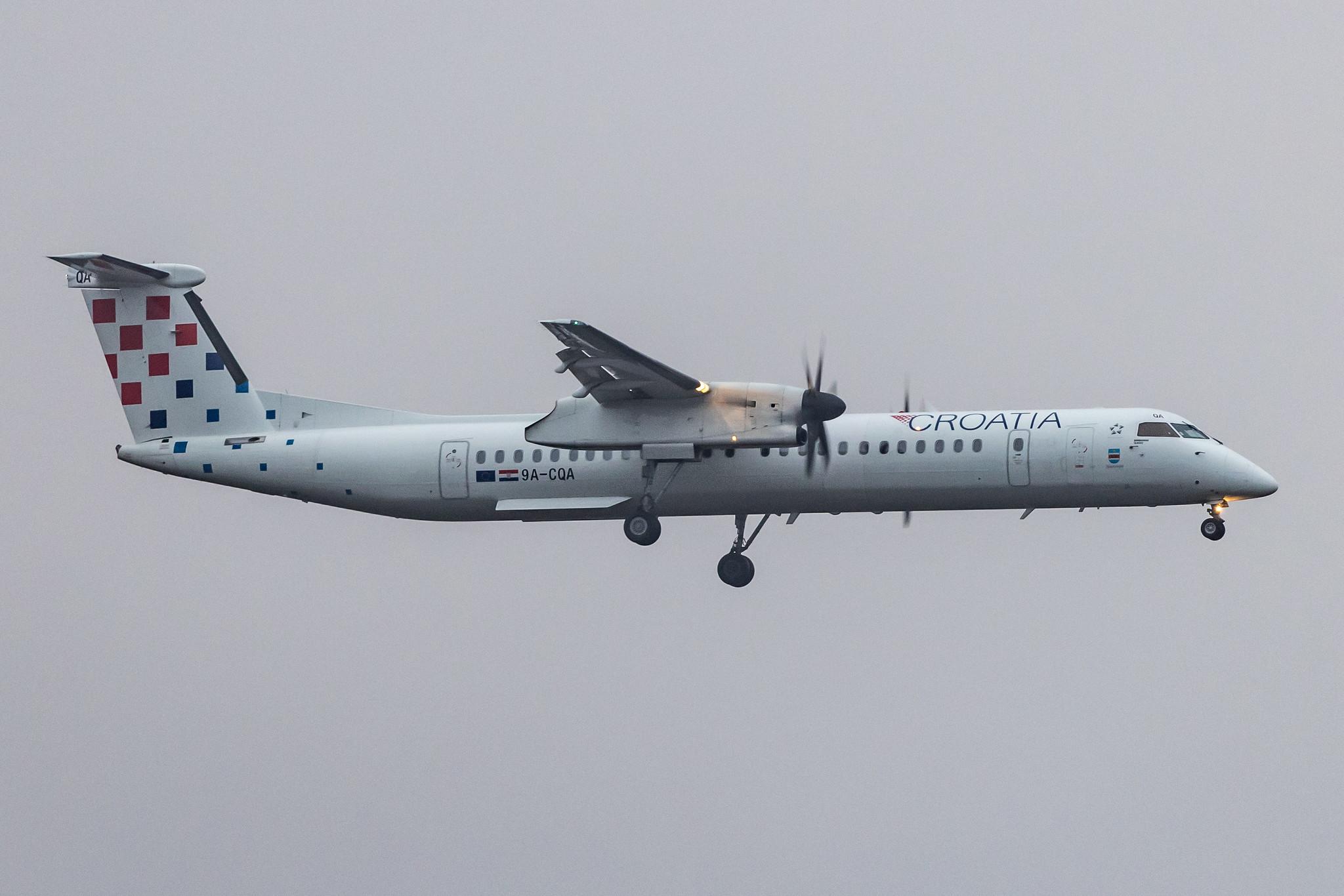 Frankfurt Airport: Croatia Airlines (OU / CTN) |  De Havilland Canada Dash 8-400 DH8D | 9A-CQA | MSN 4205