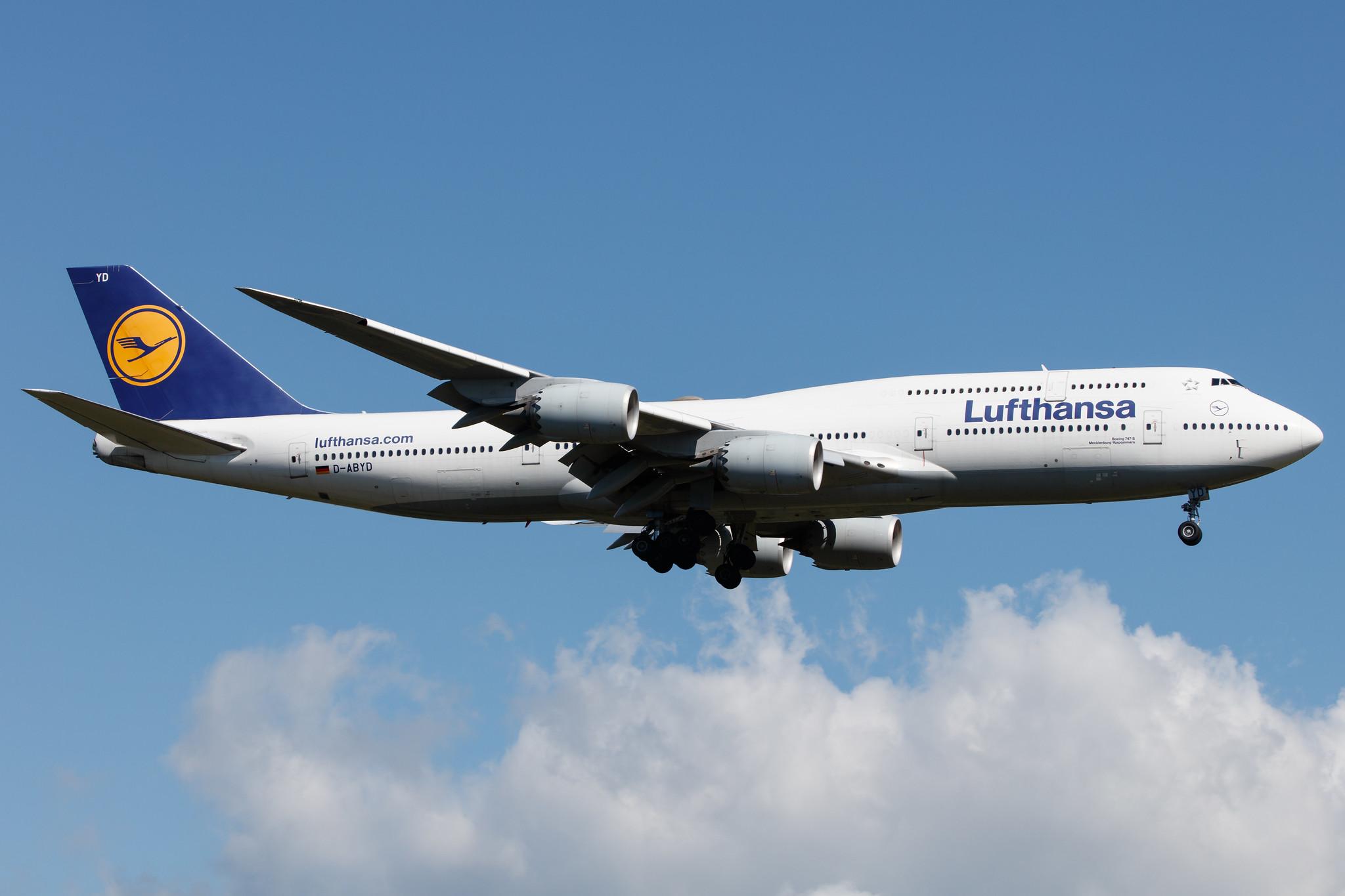 Frankfurt Airport: Lufthansa (LH / DLH) |  Boeing 747-830 B748 | D-ABYD | MSN 37829