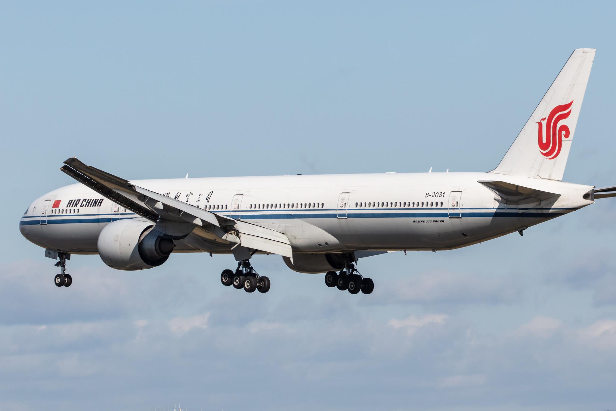 Frankfurt Airport: Air China (CA / CCA) |  Boeing 777-39L(ER) B77W | B-2031 | MSN 38670