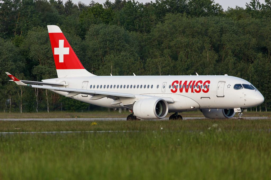 Hamburg Airport: Swiss (LX / SWR) |  Airbus A220-100 BCS1 | HB-JBA | MSN 50010