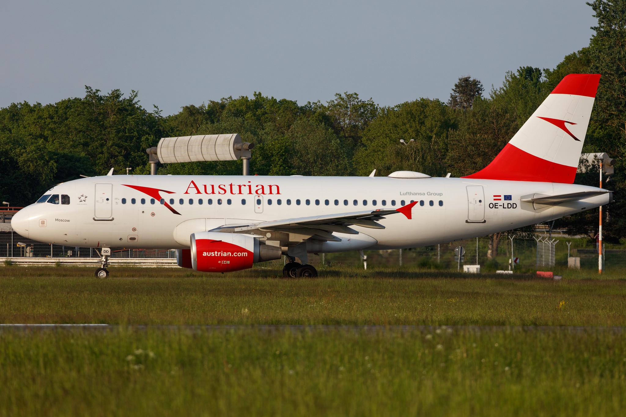 Hamburg Airport: Austrian Airlines (OS / AUA) |  Airbus A319-112 A319 | OE-LDD | MSN 2416