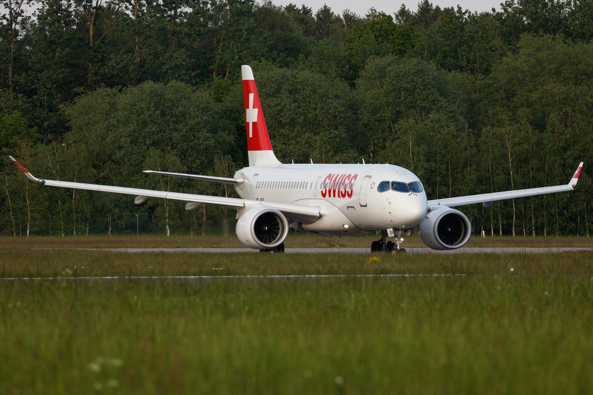 Hamburg Airport: Swiss (LX / SWR) |  Airbus A220-100 BCS1 | HB-JBA | MSN 50010