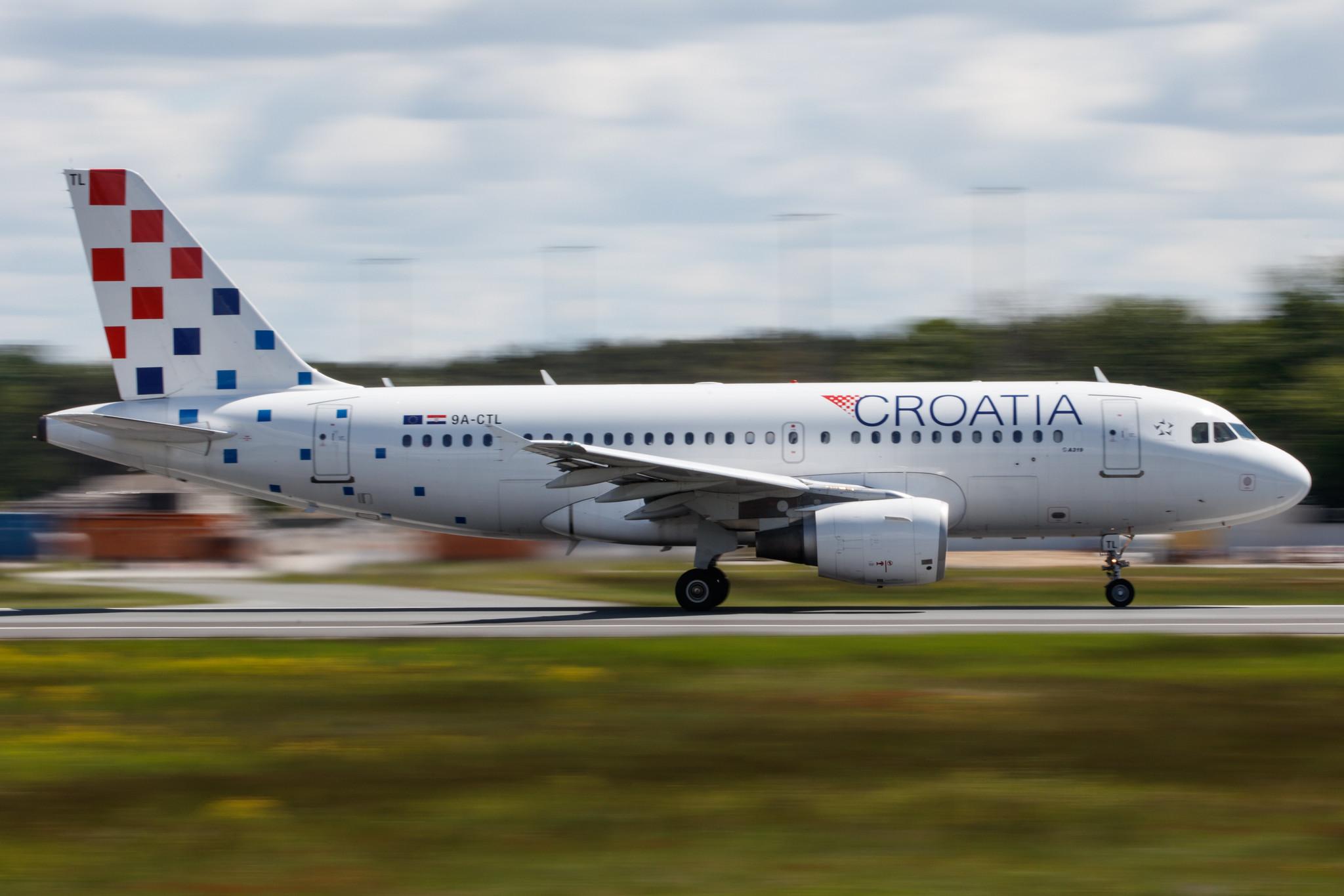 Frankfurt Airport: Croatia Airlines (OU / CTN) |  Airbus A319-112 A319 | 9A-CTL | MSN 1252