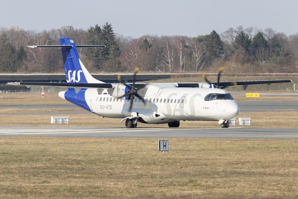 Hamburg Airport: SAS (SK / SAS) | Operator: Xfly |  ATR 72-600 AT76 | ES-ATD | MSN 1165