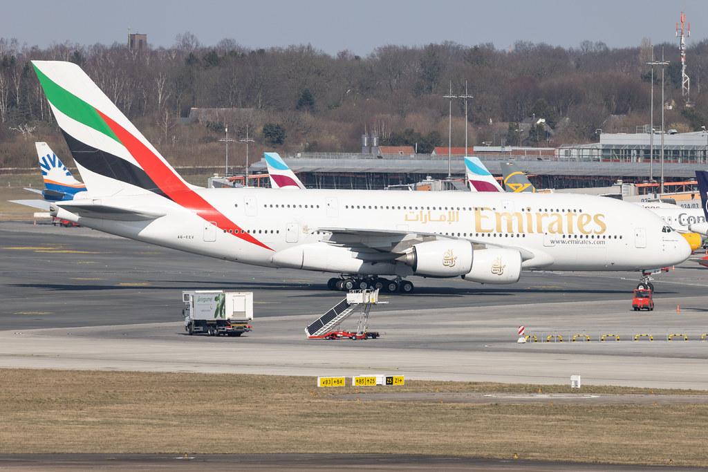 Hamburg Airport: Emirates (EK / UAE) |  Airbus A380-861 A388 | A6-EEV | MSN 150