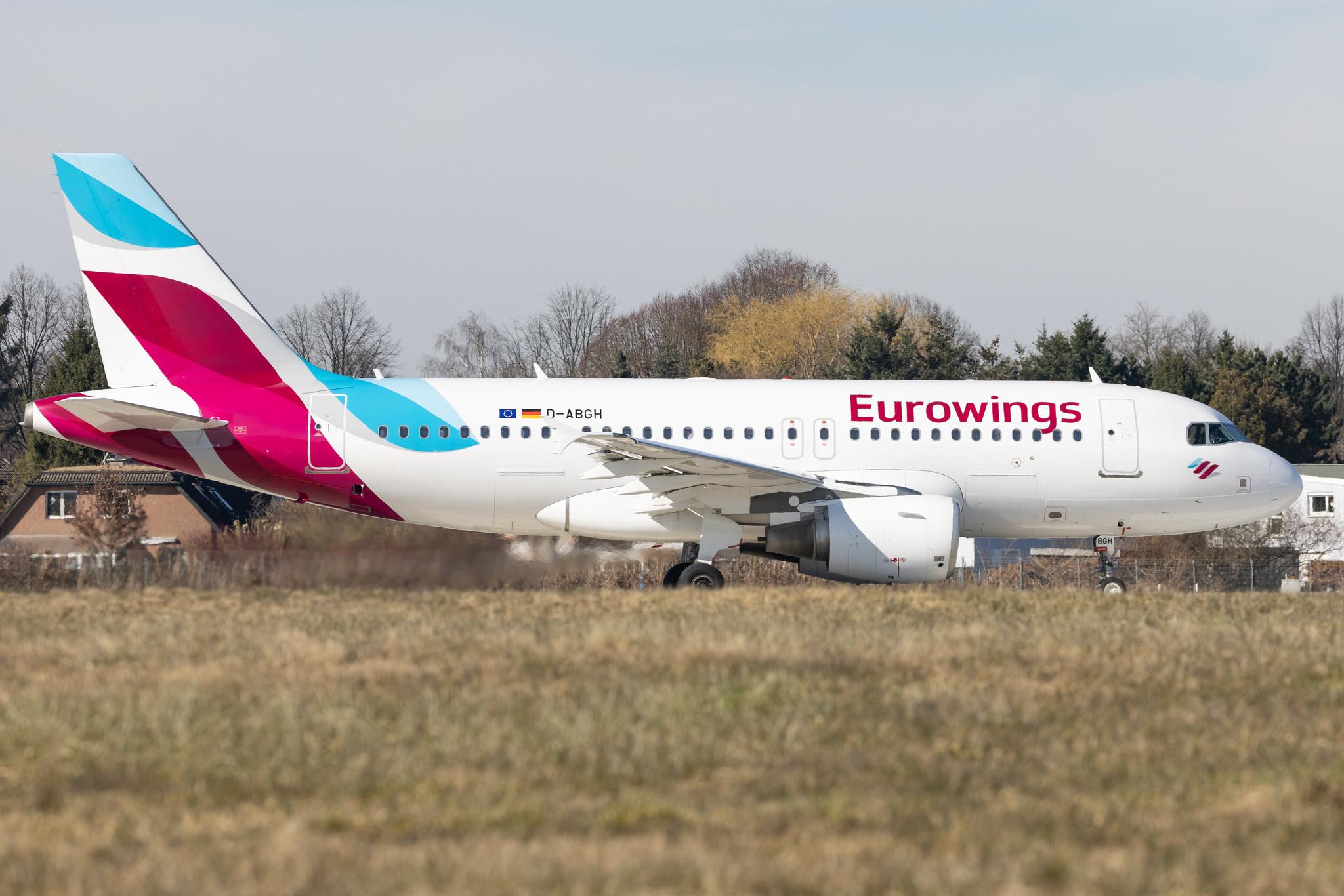 Hamburg Airport: Eurowings (EW / EWG) | Airbus A319-112 A319 | D-ABGH | MSN 3245