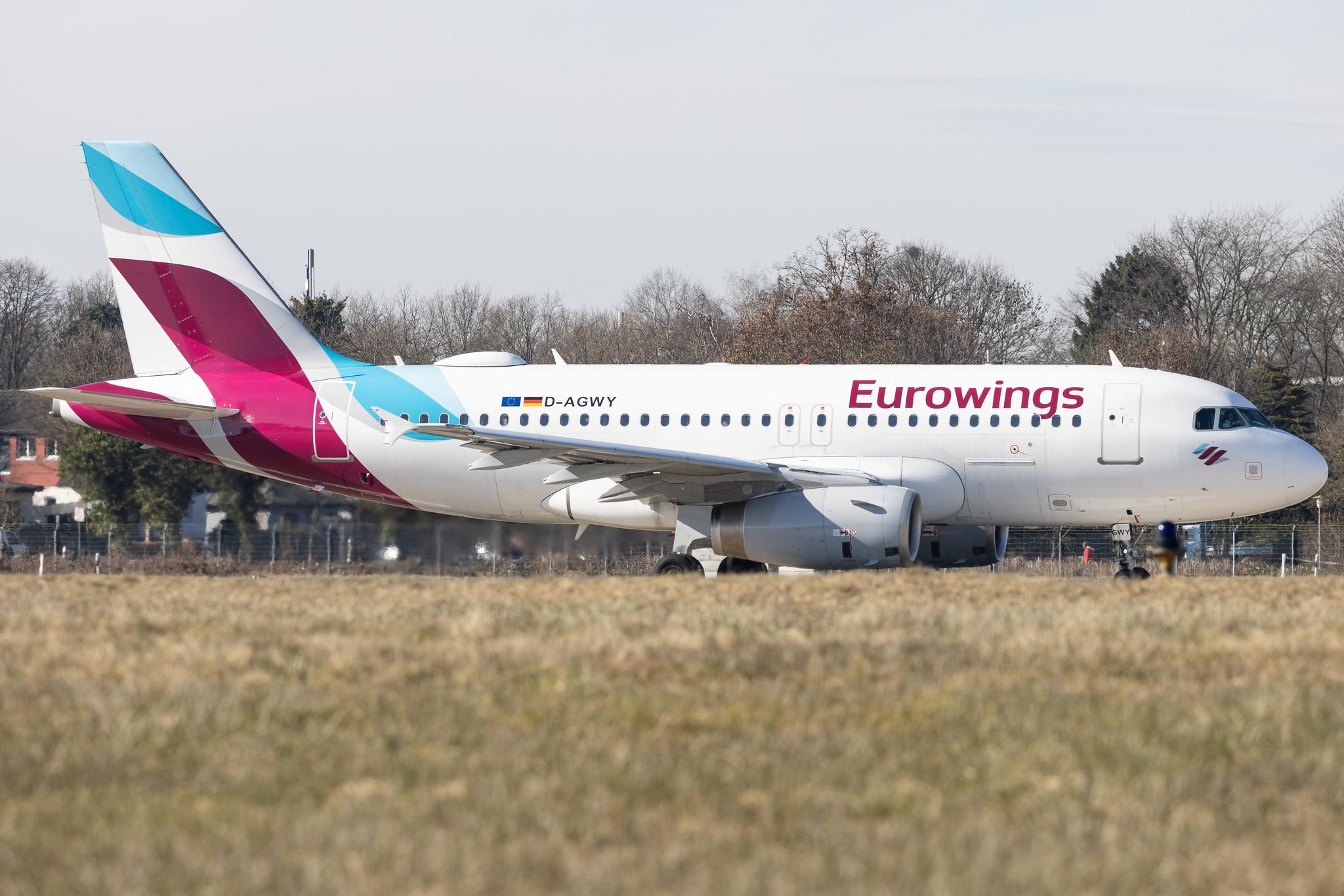 Hamburg Airport: Eurowings (EW / EWG) |  Airbus A319-132 A319 | D-AGWY | MSN 5941