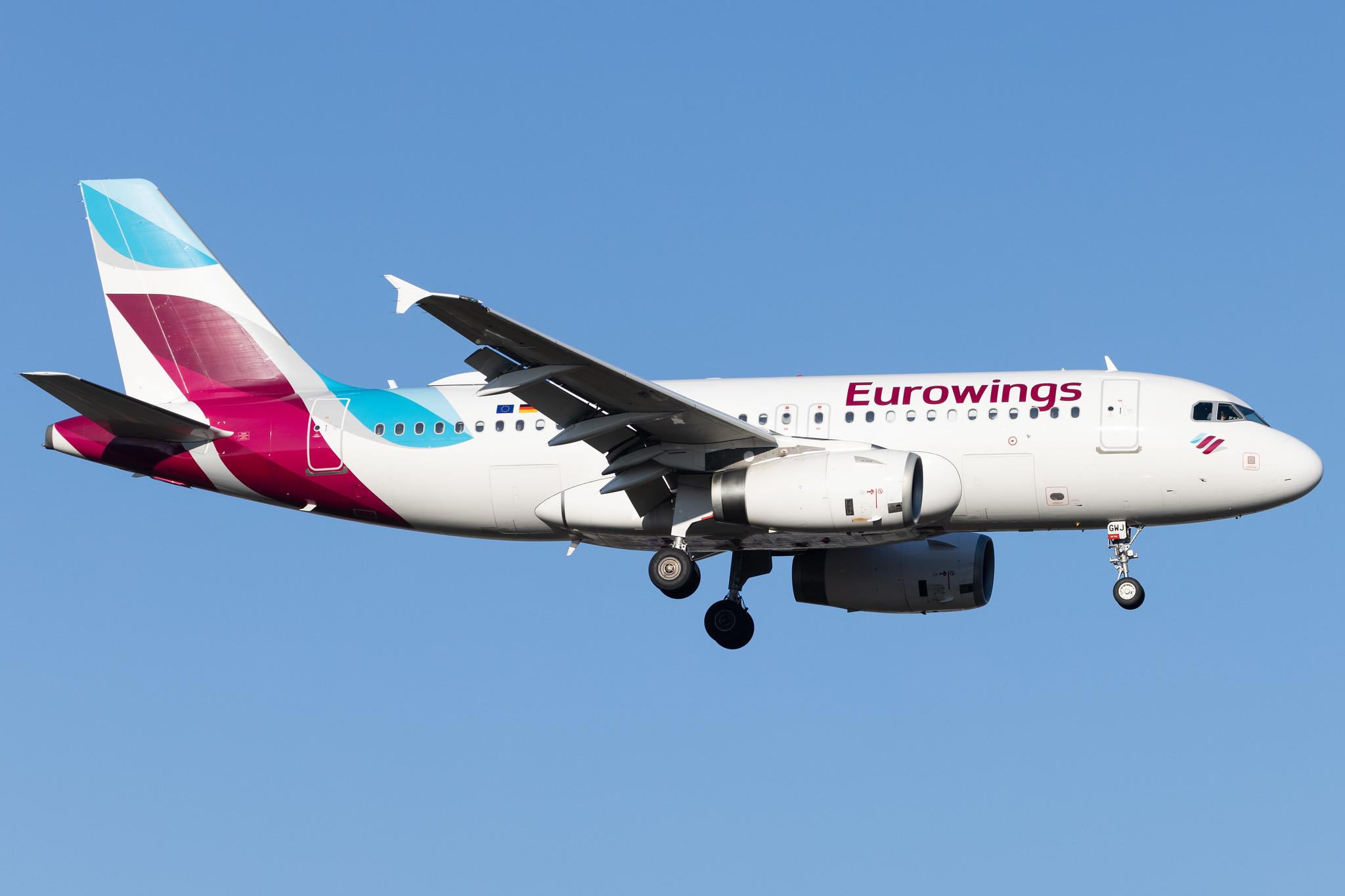 Hamburg Airport: Eurowings (EW / EWG) |  Airbus A319-132 A319 | D-AGWJ | MSN 3375