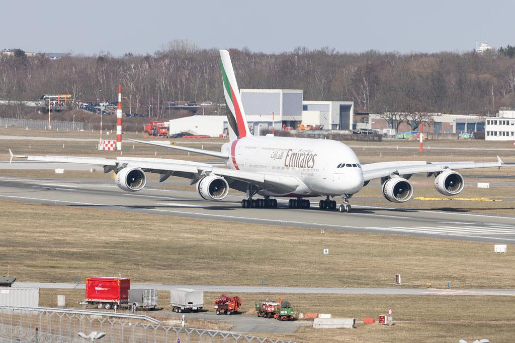 Hamburg Airport: Emirates (EK / UAE) |  Airbus A380-861 A388 | A6-EEV | MSN 150