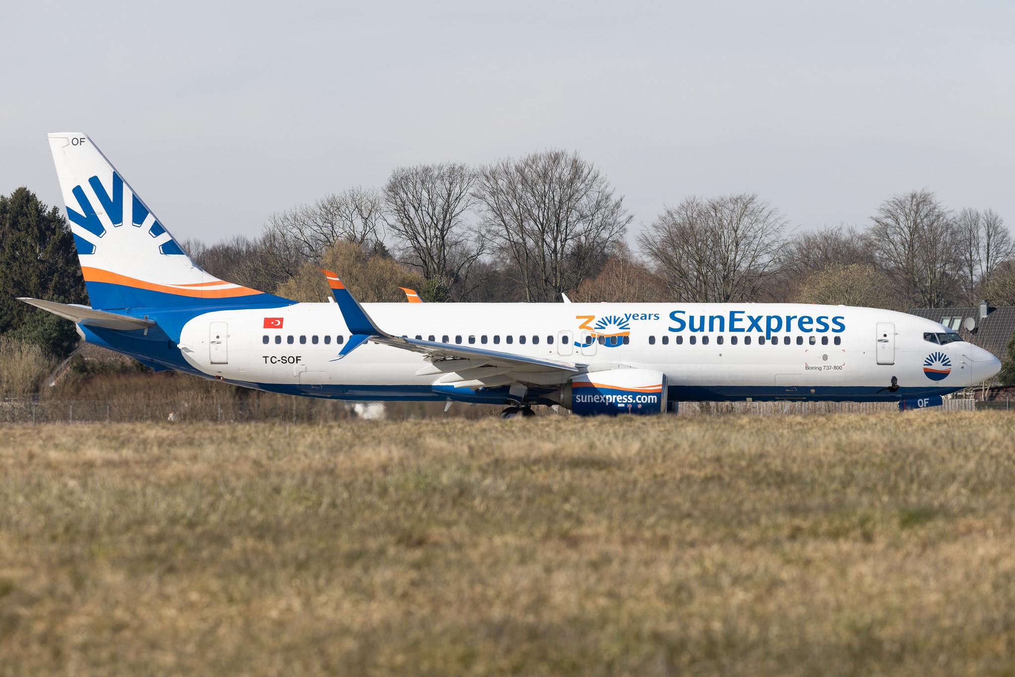 Hamburg Airport: SunExpress (XQ / SXS) |  Boeing 737-8HC B738 | TC-SOF | MSN 61191