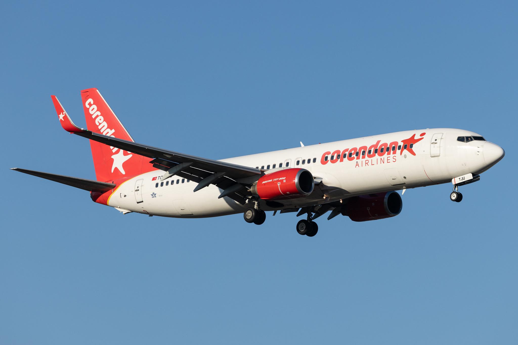 Hamburg Airport: Corendon Airlines (XC / CAI) |  Boeing 737-8HX B738 | TC-TJU | MSN 29681