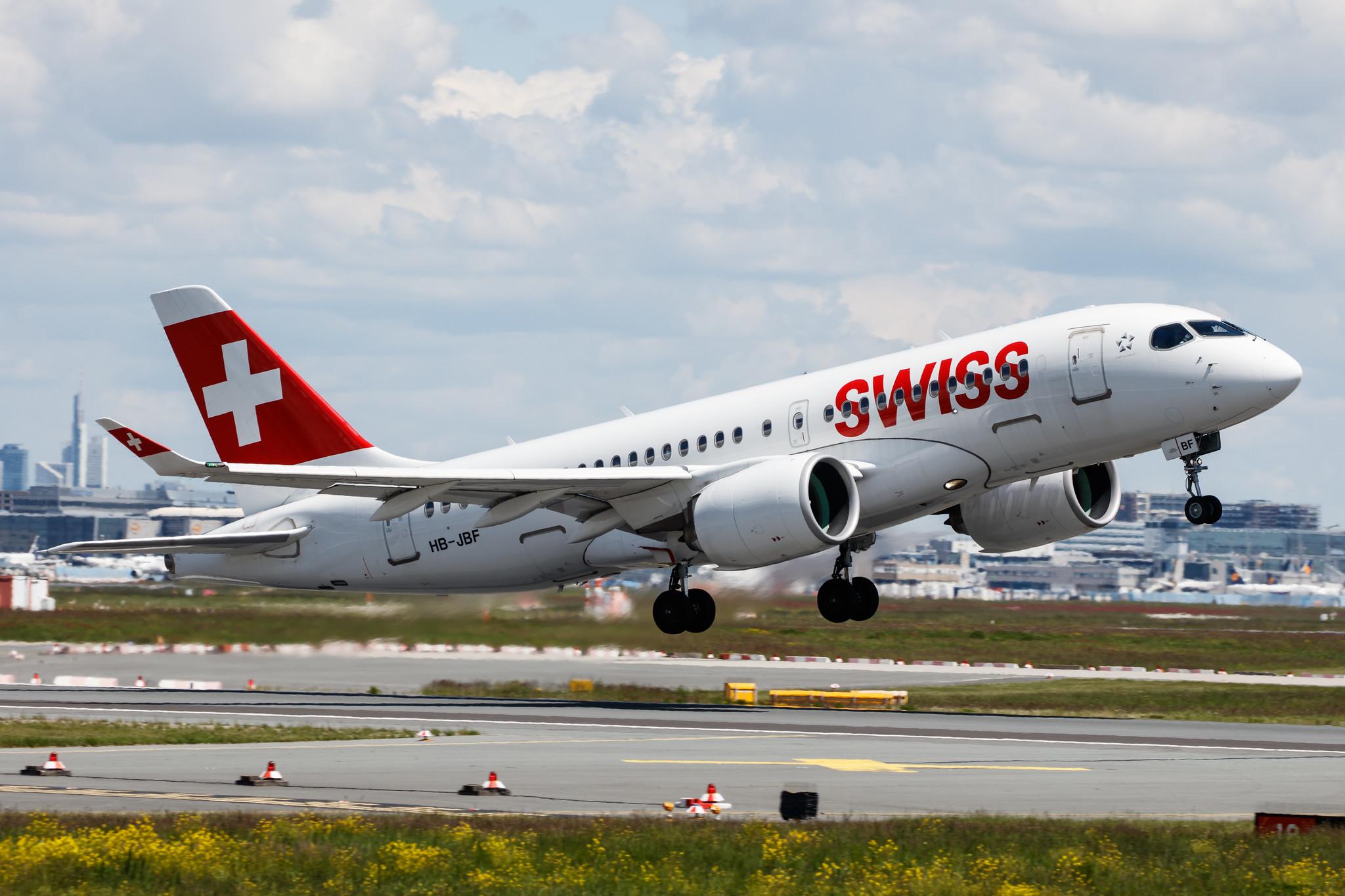 Frankfurt Airport: Swiss (LX / SWR) |  Airbus A220-100 BCS1 | HB-JBF | MSN 50015