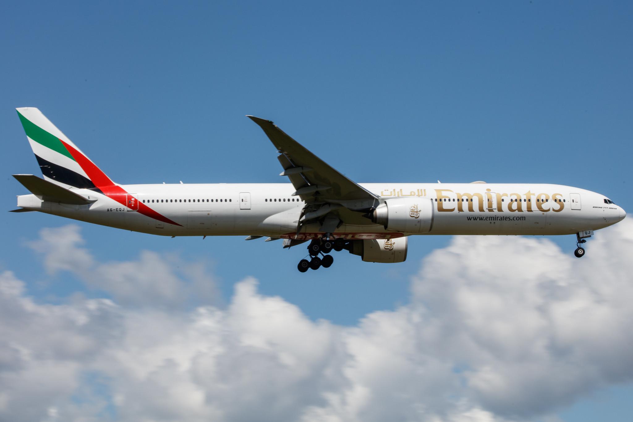 Frankfurt Airport: Emirates (EK / UAE) |  Boeing 777-31H(ER) B77W | A6-EQJ | MSN 42355