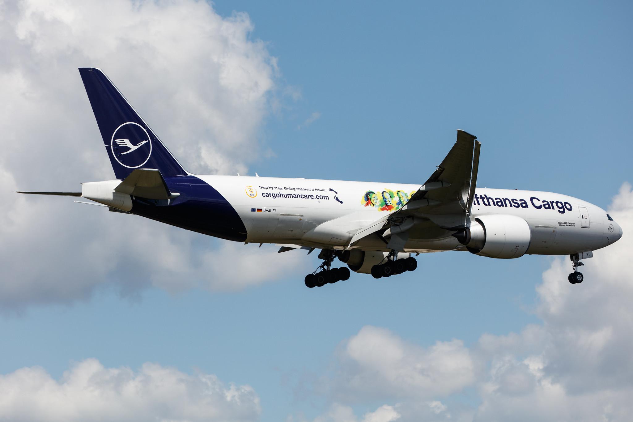 Frankfurt Airport: Lufthansa Cargo (/ GEC) |  Livery: Cargo Human Care Livery |  Boeing 777-F B77L | D-ALFI | MSN 66912