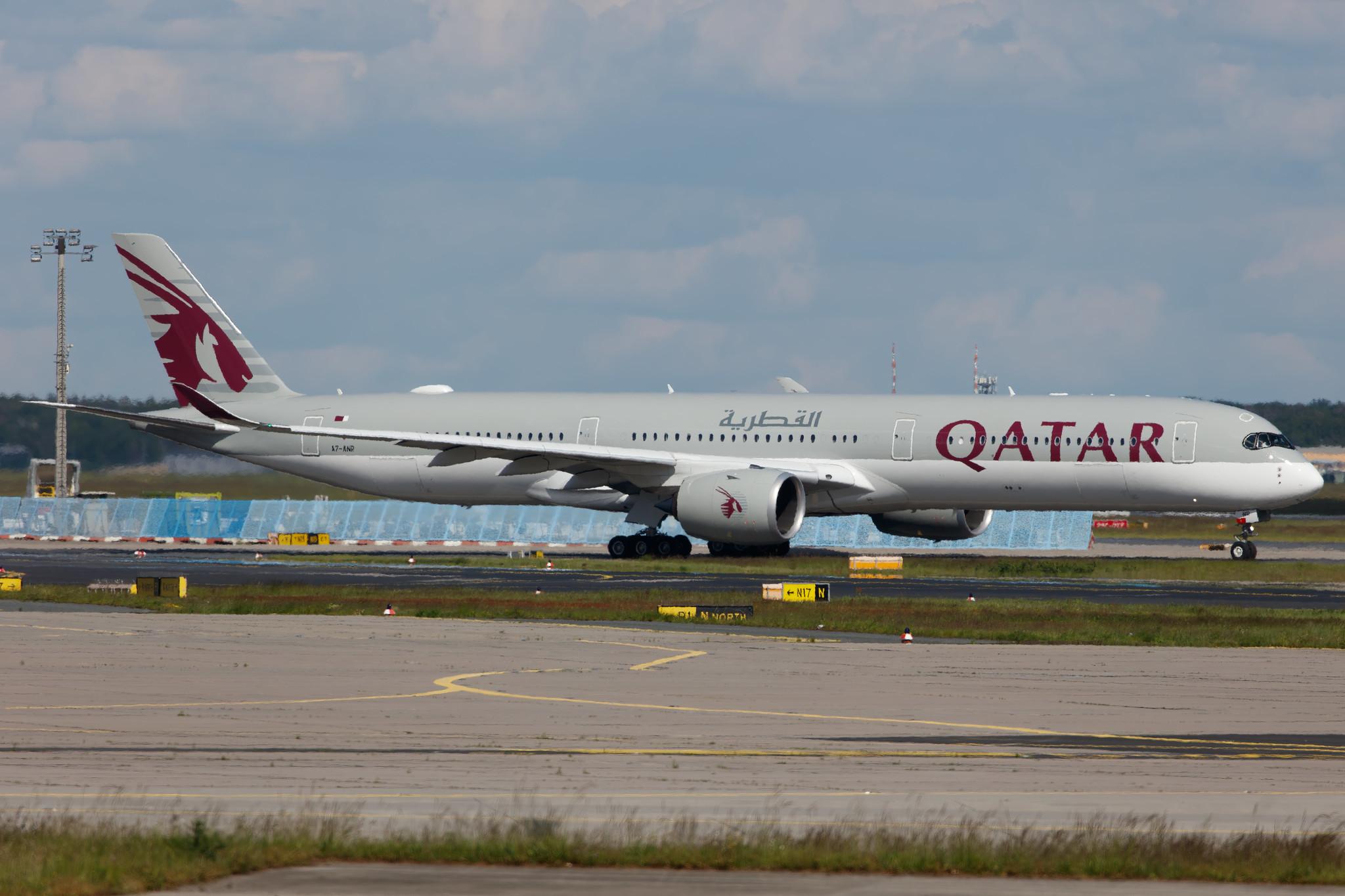 Frankfurt Airport: Qatar Airways (QR / QTR) |  Airbus A350-1041 A35K | A7-ANR | MSN 399