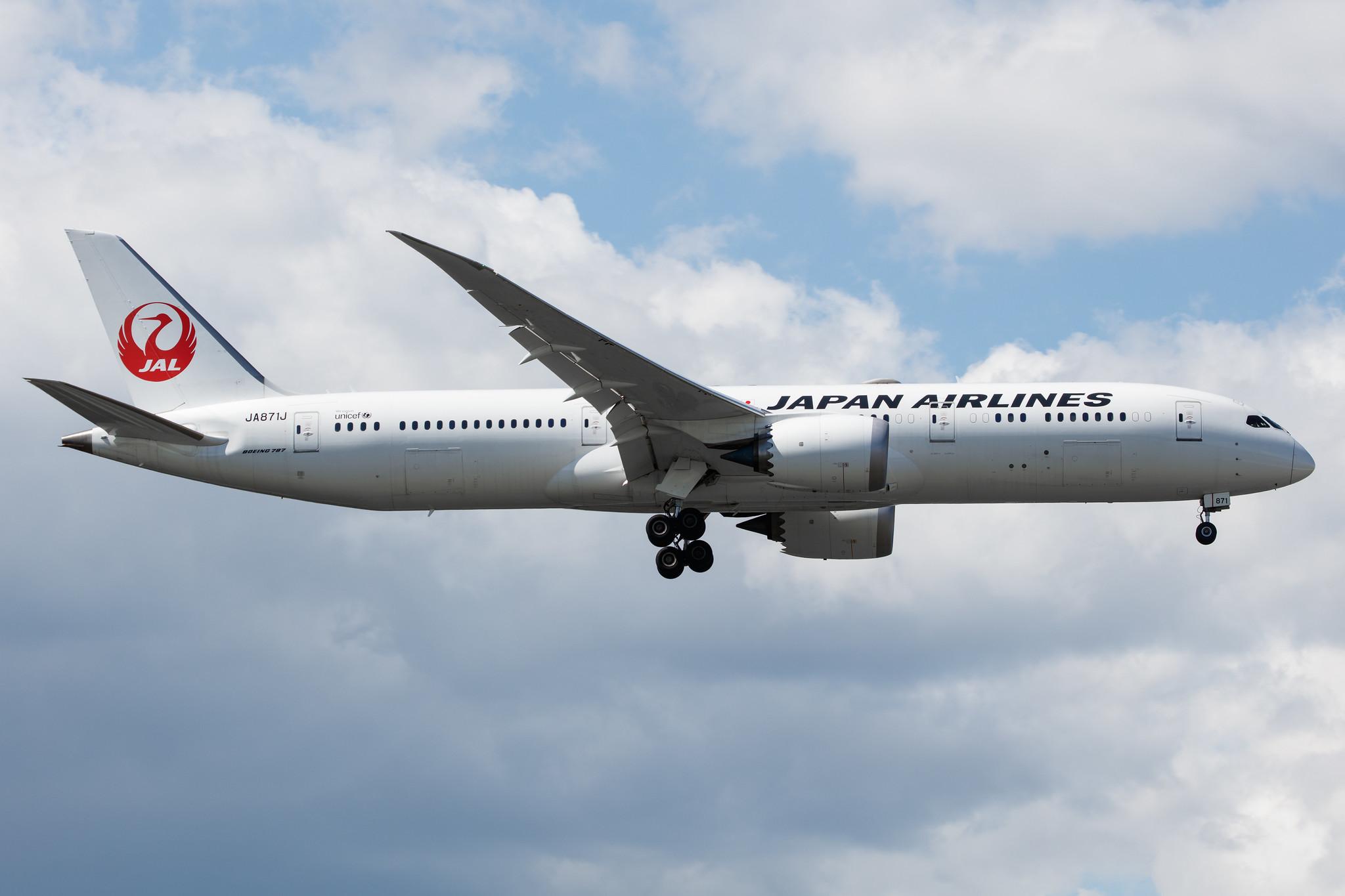 Frankfurt Airport: Japan Airlines (JL / JAL) |  Boeing 787-9 Dreamliner B789 | JA871J | MSN 34848