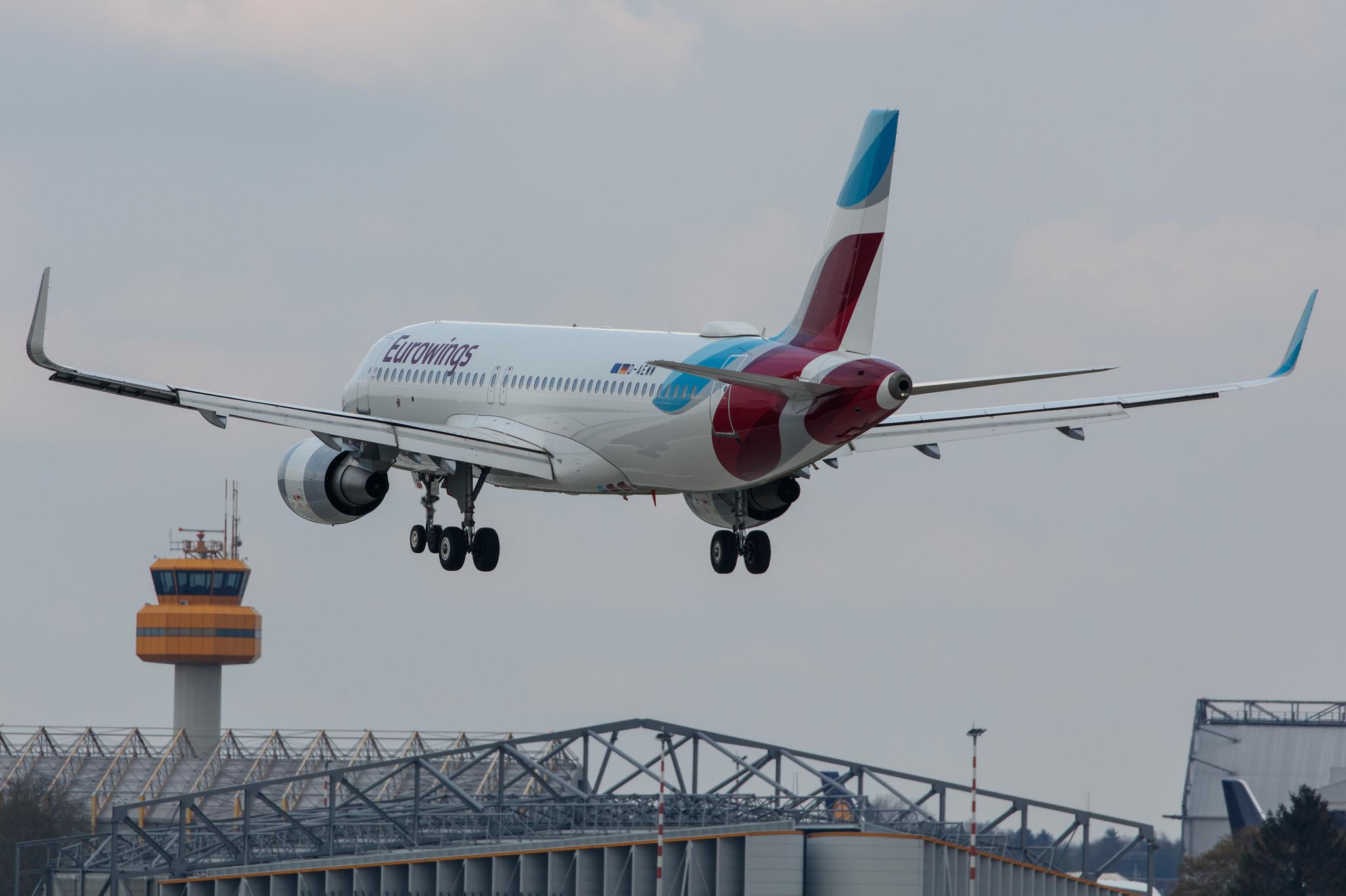 Hamburg Airport: Eurowings (EW / EWG) |  Airbus A320-214 A320 | D-AEWW | MSN 7615