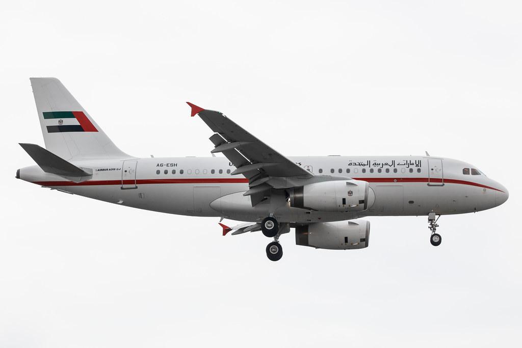 Hamburg Airport: Sharjah Ruler |  Airbus A319-133CX/CJ A319 | A6-ESH | MSN 0910