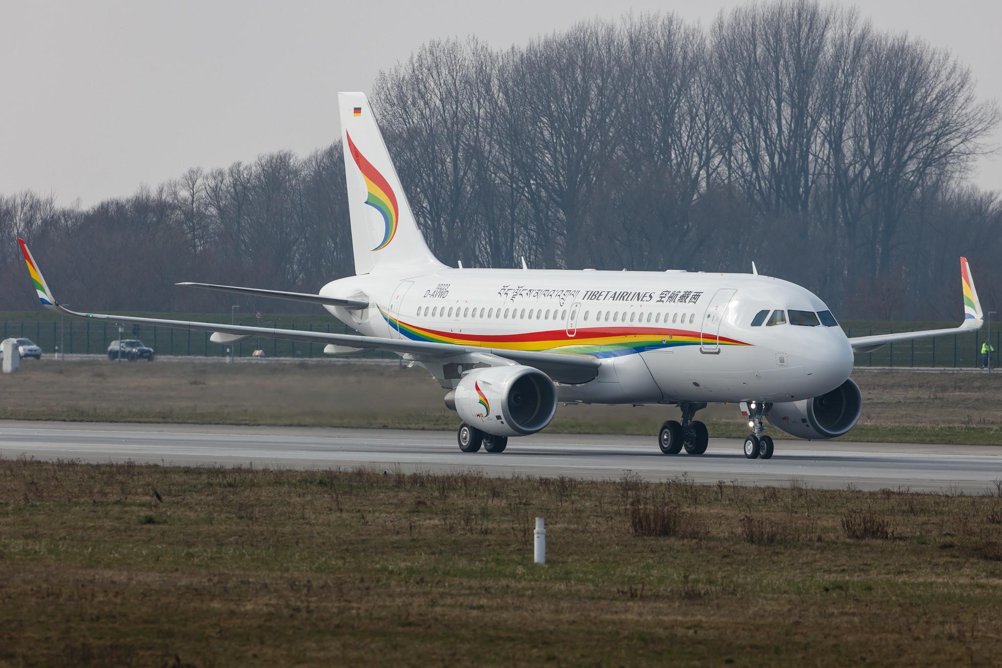 Hamburg Finkenwerder: Tibet Airlines (TV / TBA) |  Airbus A319-115 A319 | D-AVWD (B-322D) | MSN 10223