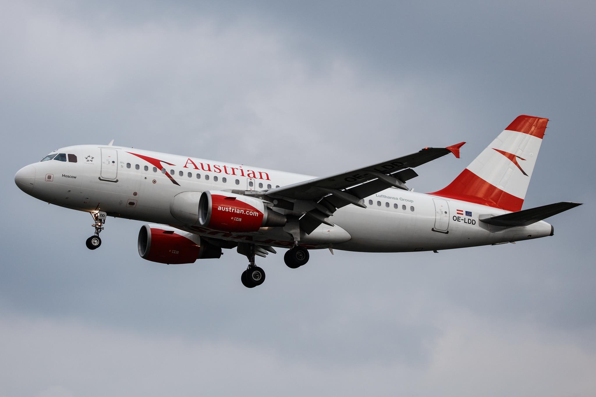 Hamburg Airport: Austrian Airlines (OS / AUA) |  Airbus A319-112 A319 | OE-LDD | MSN 2416