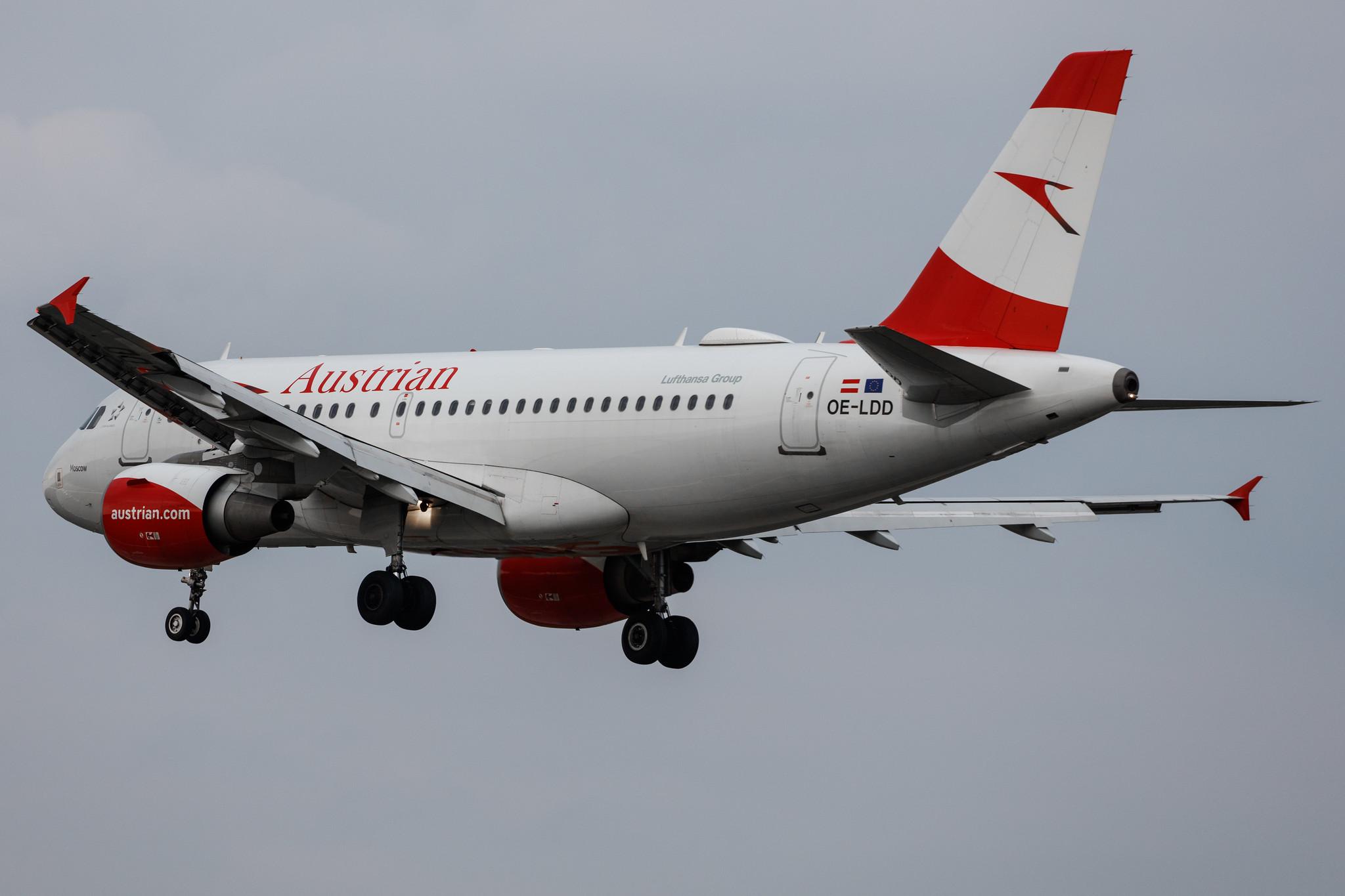 Hamburg Airport: Austrian Airlines (OS / AUA) |  Airbus A319-112 A319 | OE-LDD | MSN 2416