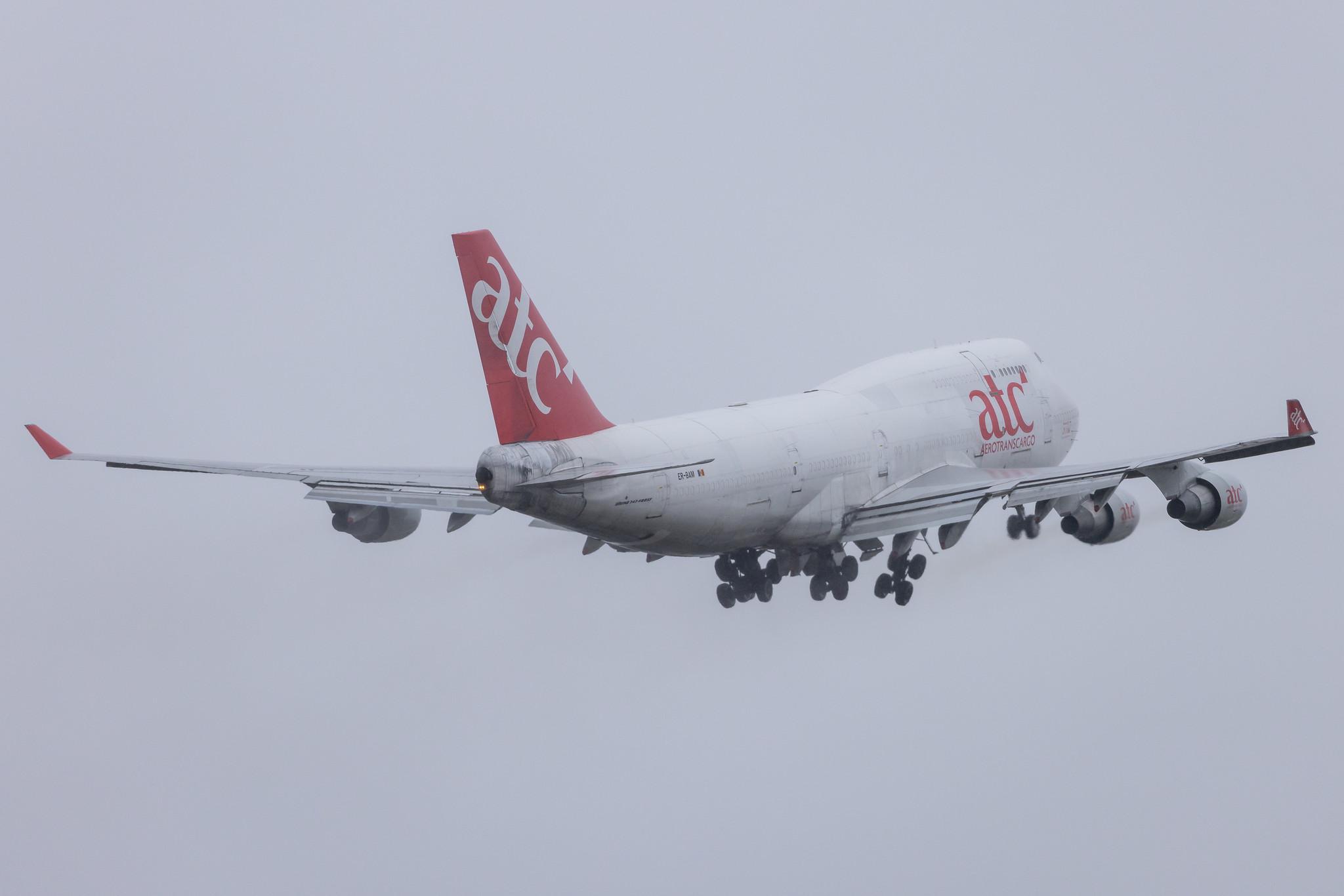 Hamburg Airport: Aerotranscargo (/ ATG) |  Boeing 747-409(BDSF) B744 | ER-BAM | MSN 24312