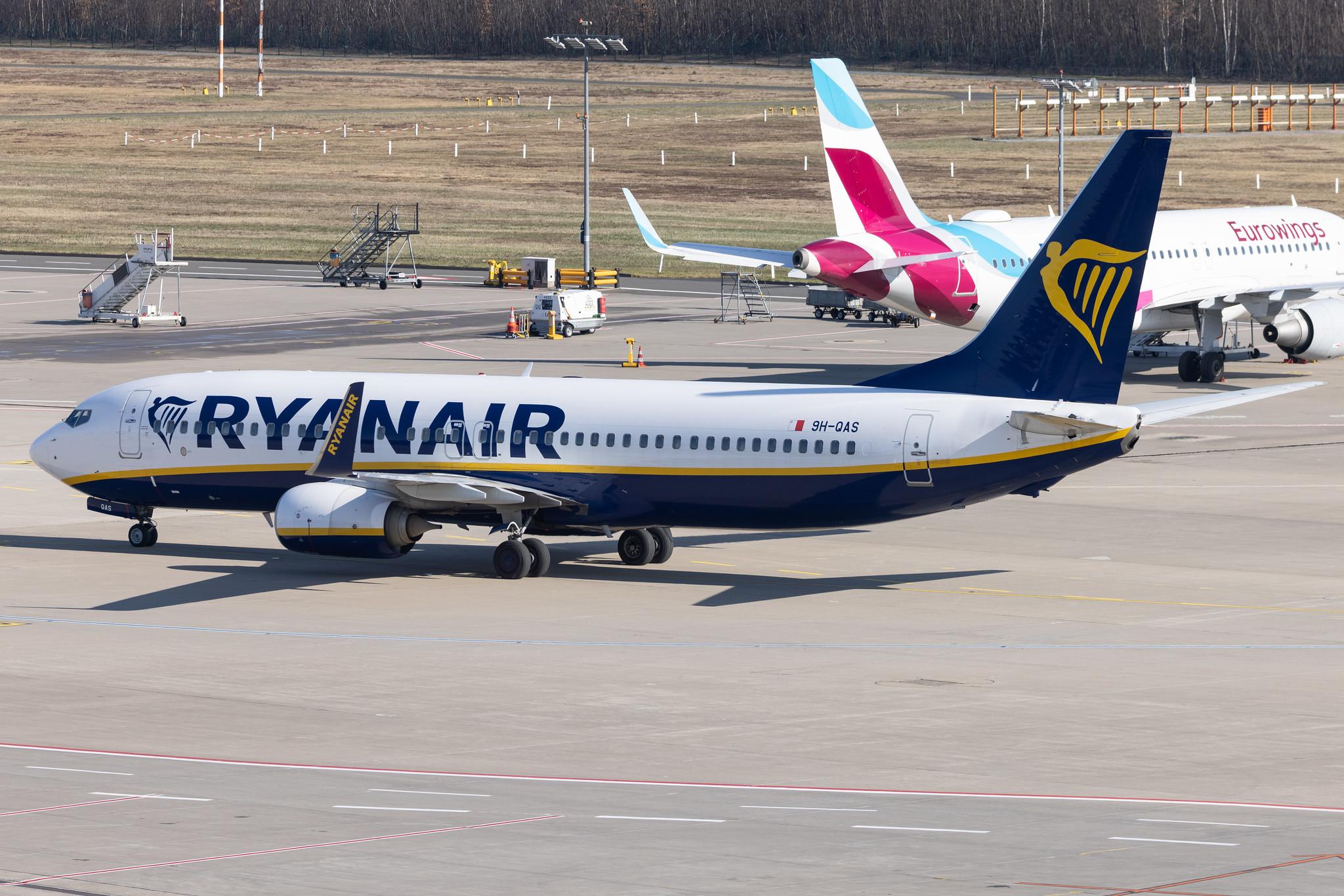 Köln Bonn Airport: Ryanair (FR / RYR) | Operator: Malta Air |  Boeing 737-8AS B738 | 9H-QAS | MSN 44693