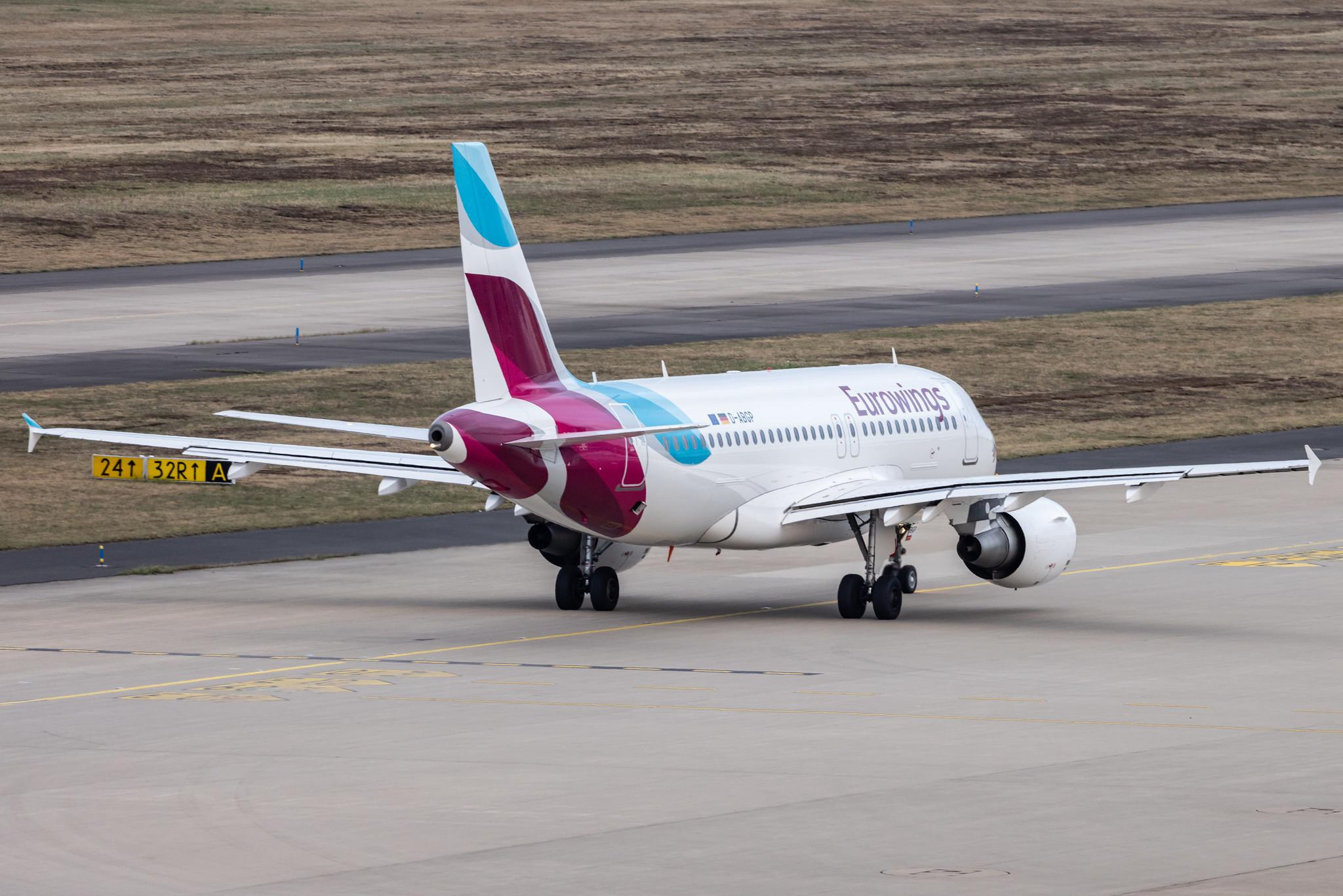 Köln Bonn Airport: Eurowings (EW / EWG) |  Airbus A319-112 A319 | D-ABGP | MSN 3728