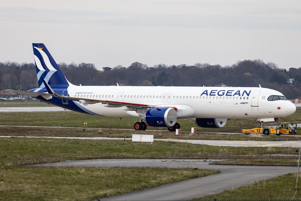 Hamburg Finkenwerder: Aegean Airlines (A3 / AEE) |  Airbus A321-271NX A21N | D-AZAX | MSN 10844