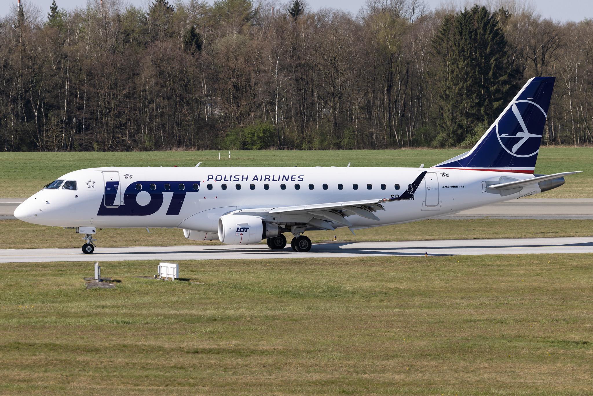 Hamburg Airport: LOT (LO / LOT) |  Embraer E175LR E75S | SP-LIN | MSN 17000313