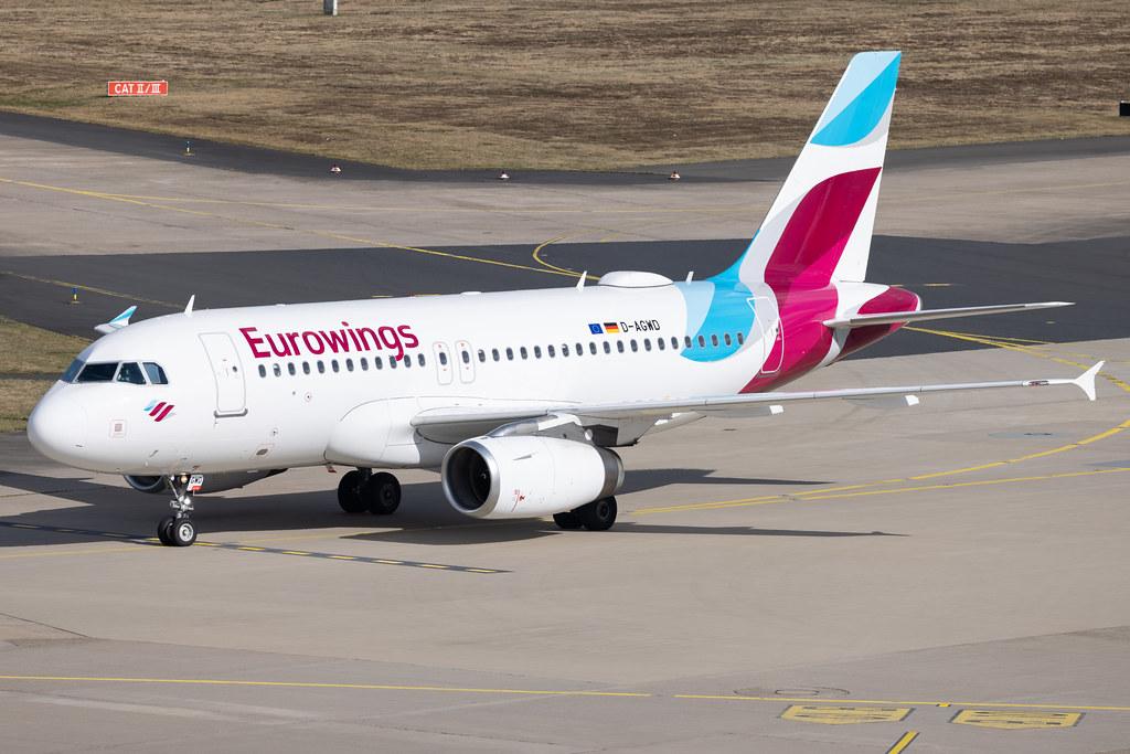 Köln Bonn Airport: Eurowings (EW / EWG) |  Airbus A319-132 A319 | D-AGWD | MSN 3011