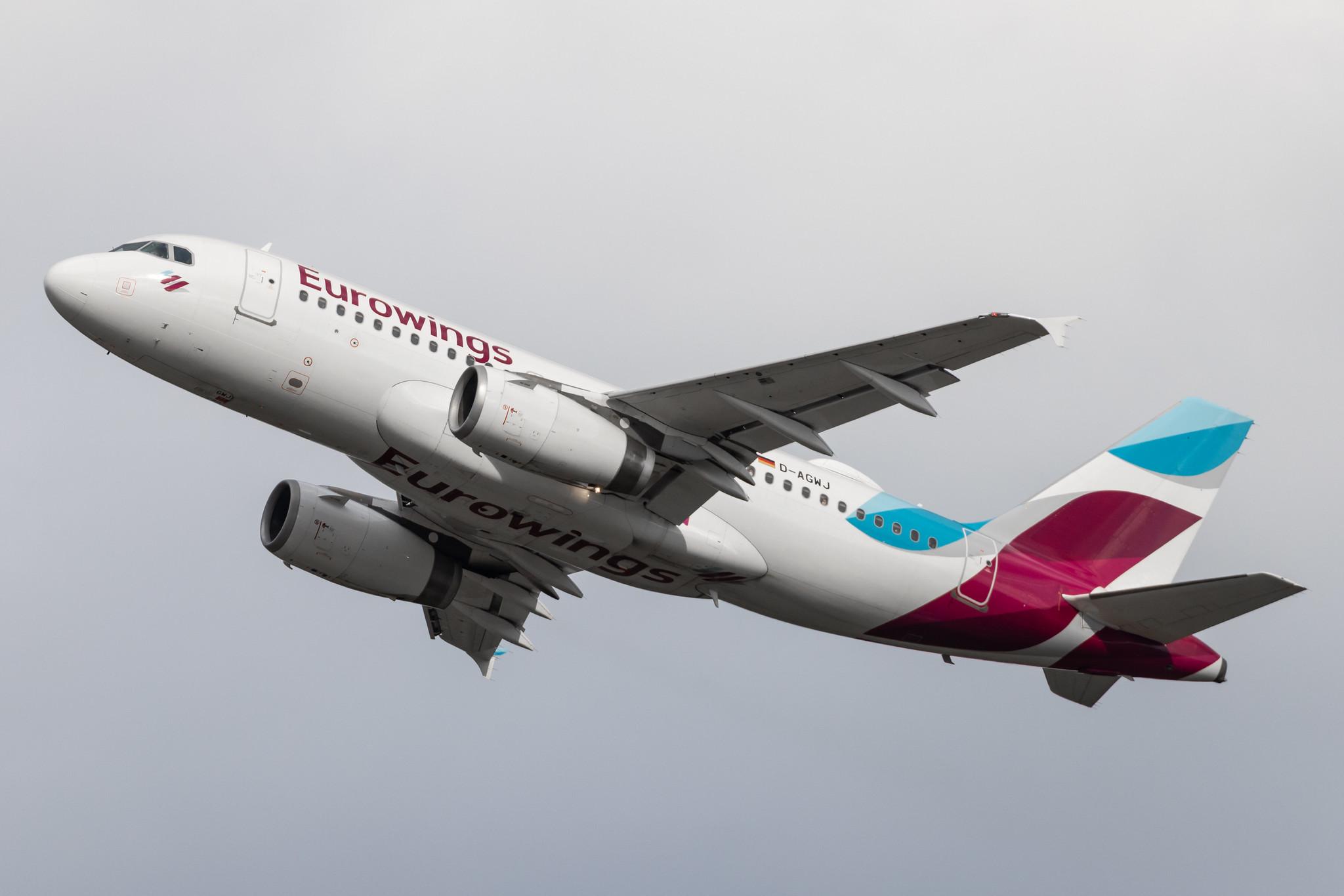 Köln Bonn Airport: Eurowings (EW / EWG) |  Airbus A319-132 A319 | D-AGWJ | MSN 3375