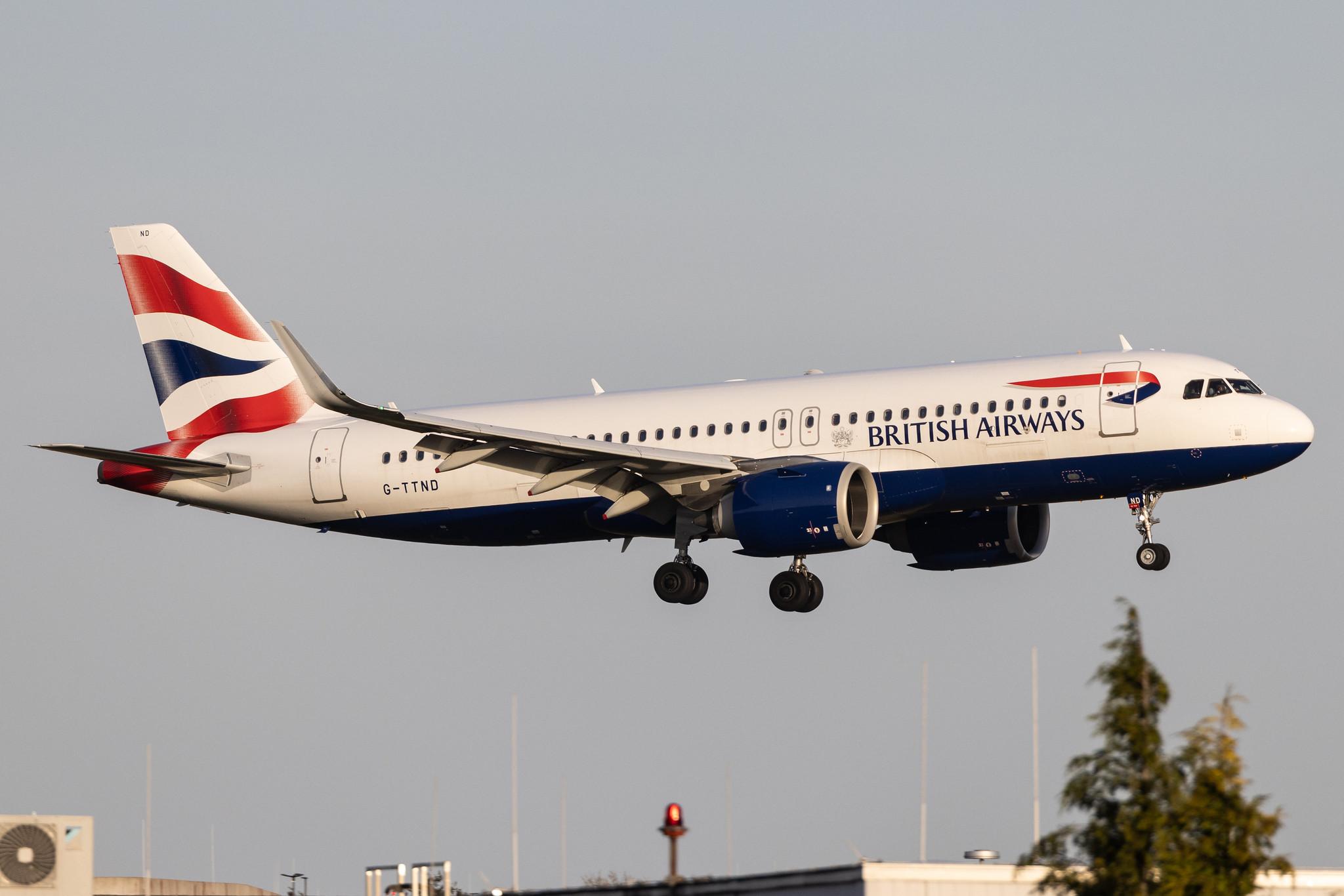 Hamburg Airport: British Airways (BA / BAW) |  Airbus A320-251N A20N | G-TTND | MSN 8308