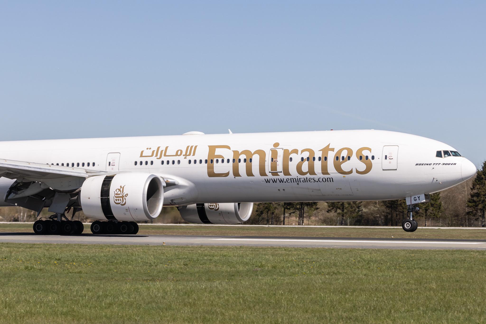 Hamburg Airport: Emirates (EK / UAE) |  Boeing 777-31H(ER) B77W | A6-EGY | MSN 41080