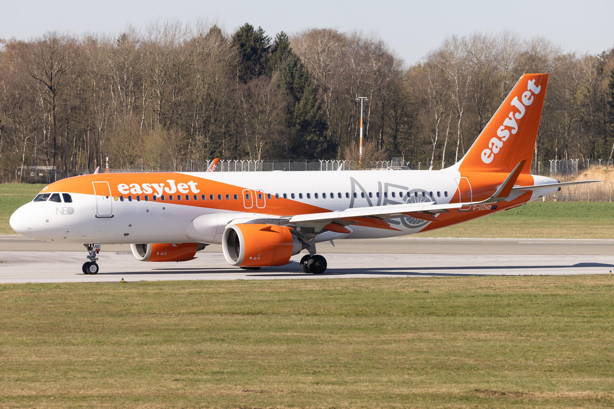 Hamburg Airport: easyJet (U2 / EZY) |  Livery: NEO Livery |  Airbus A320-251N A20N | G-UZHD | MSN 7841