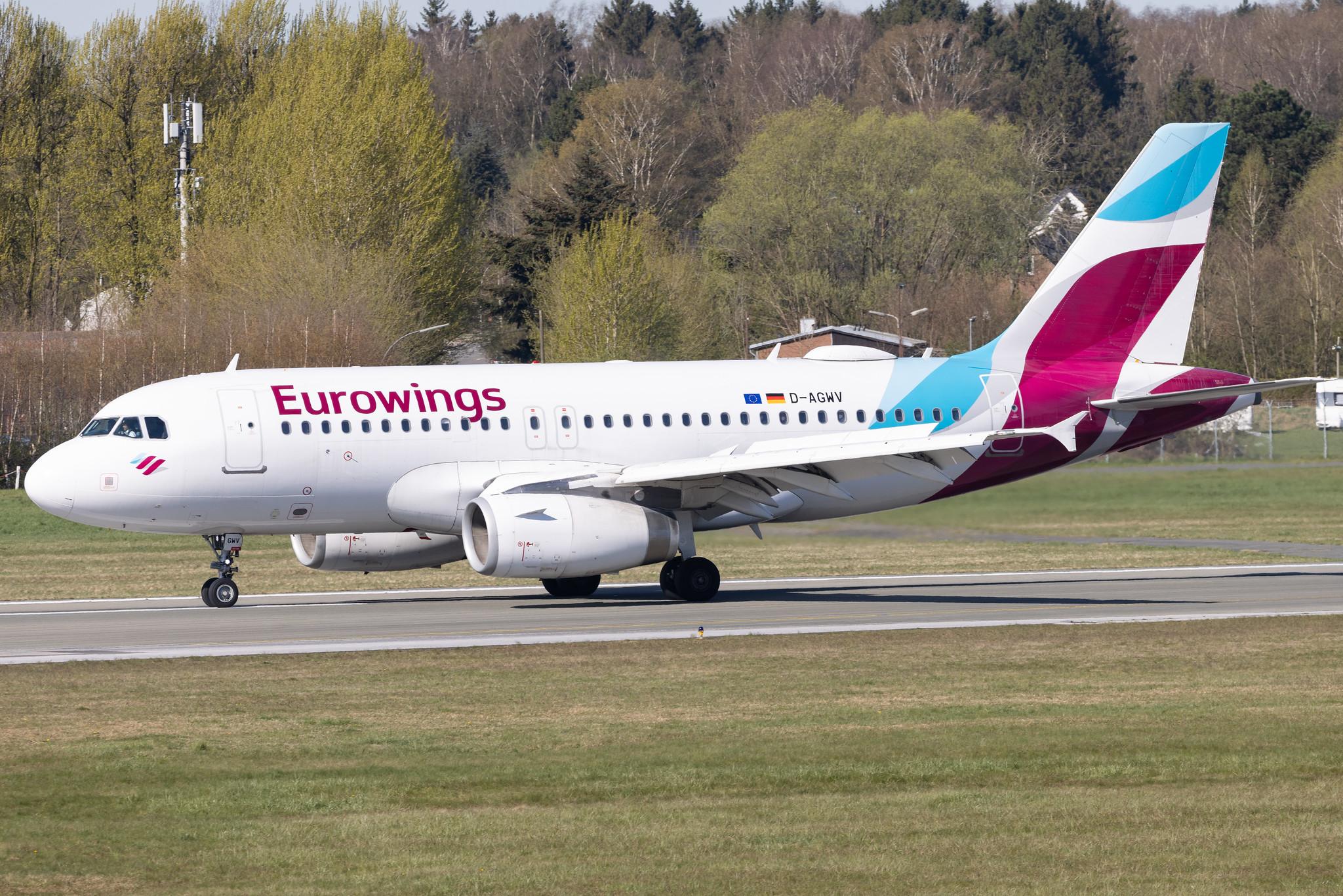 Hamburg Airport: Eurowings (EW / EWG) |  Airbus A319-132 A319 | D-AGWV | MSN 5467