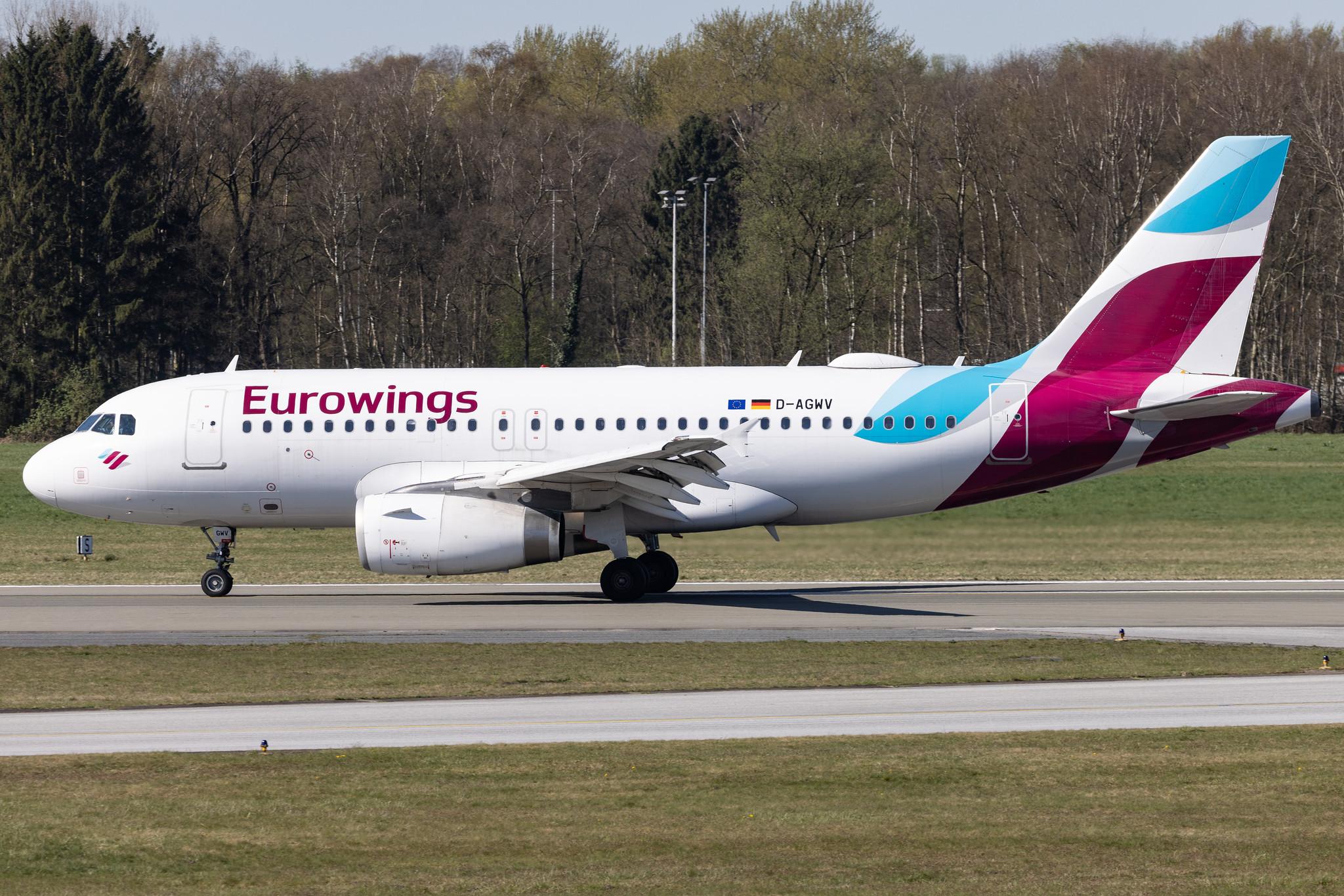 Hamburg Airport: Eurowings (EW / EWG) |  Airbus A319-132 A319 | D-AGWV | MSN 5467