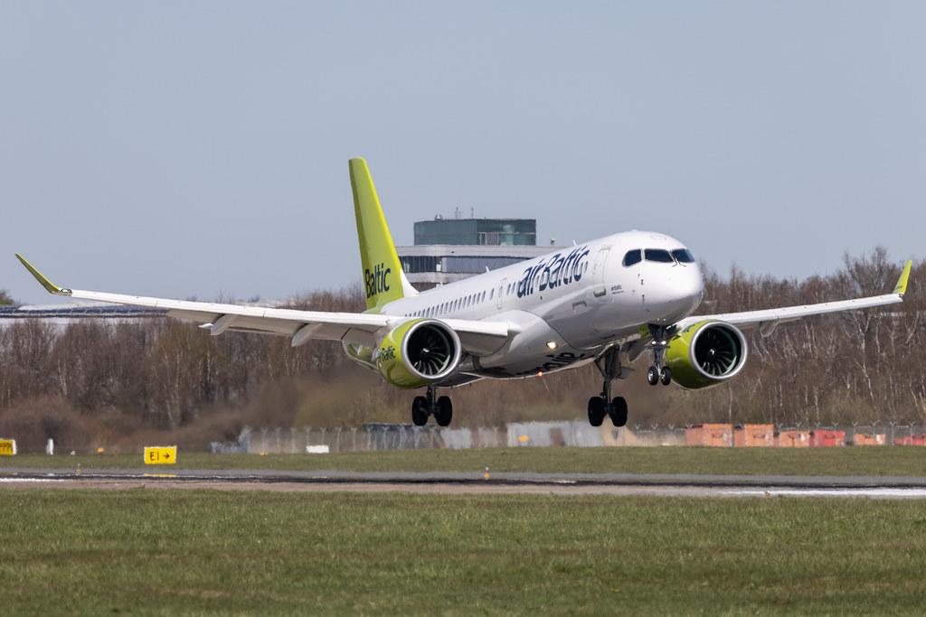 Hamburg Airport: Air Baltic (BT / BTI) |  Airbus A220-300 BCS3 | YL-ABA | MSN 55121