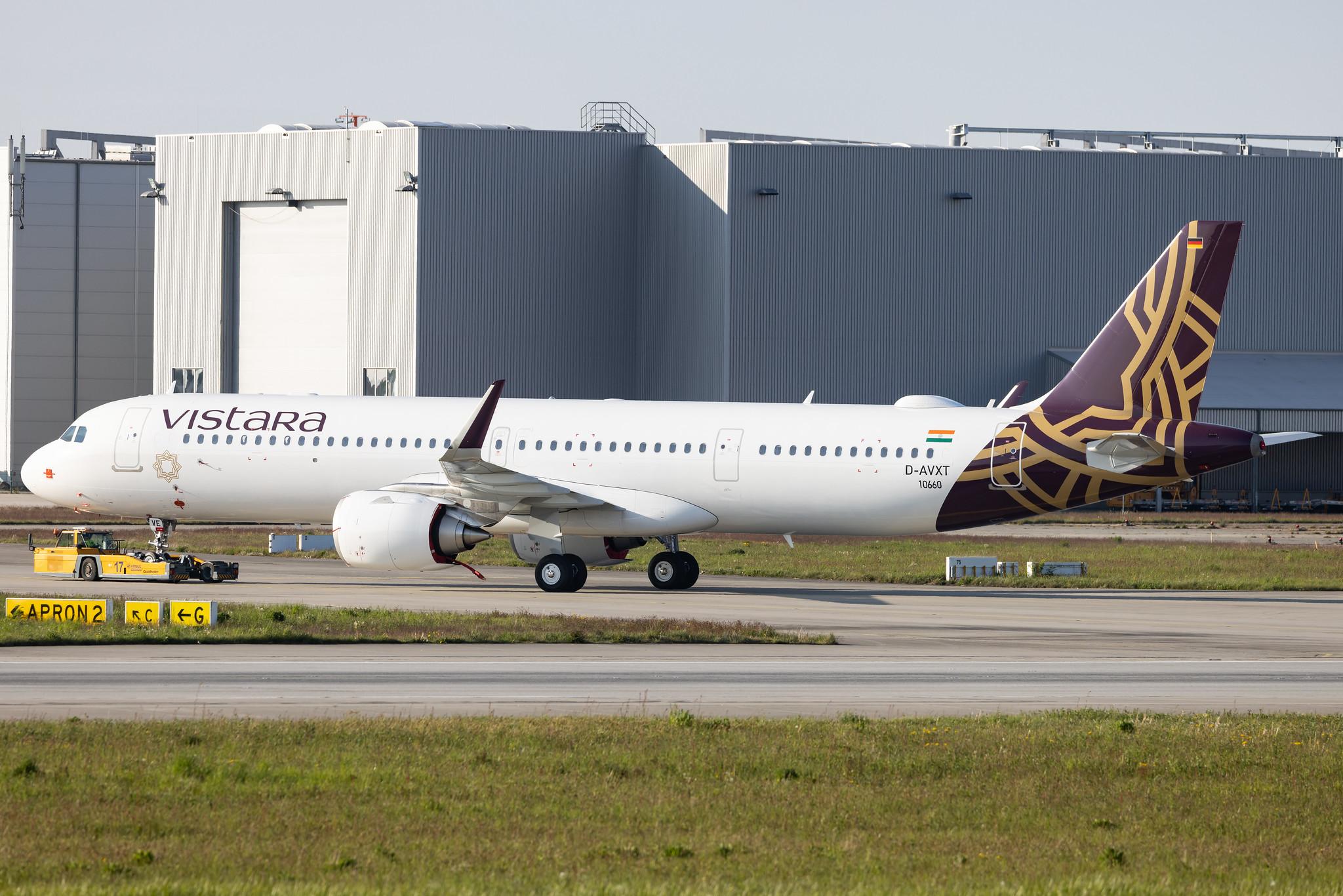 Hamburg Finkenwerder: Vistara (UK / VTI) |  Airbus A321-251NX A21N | D-AVXT (VT-TVE) | MSN 10660