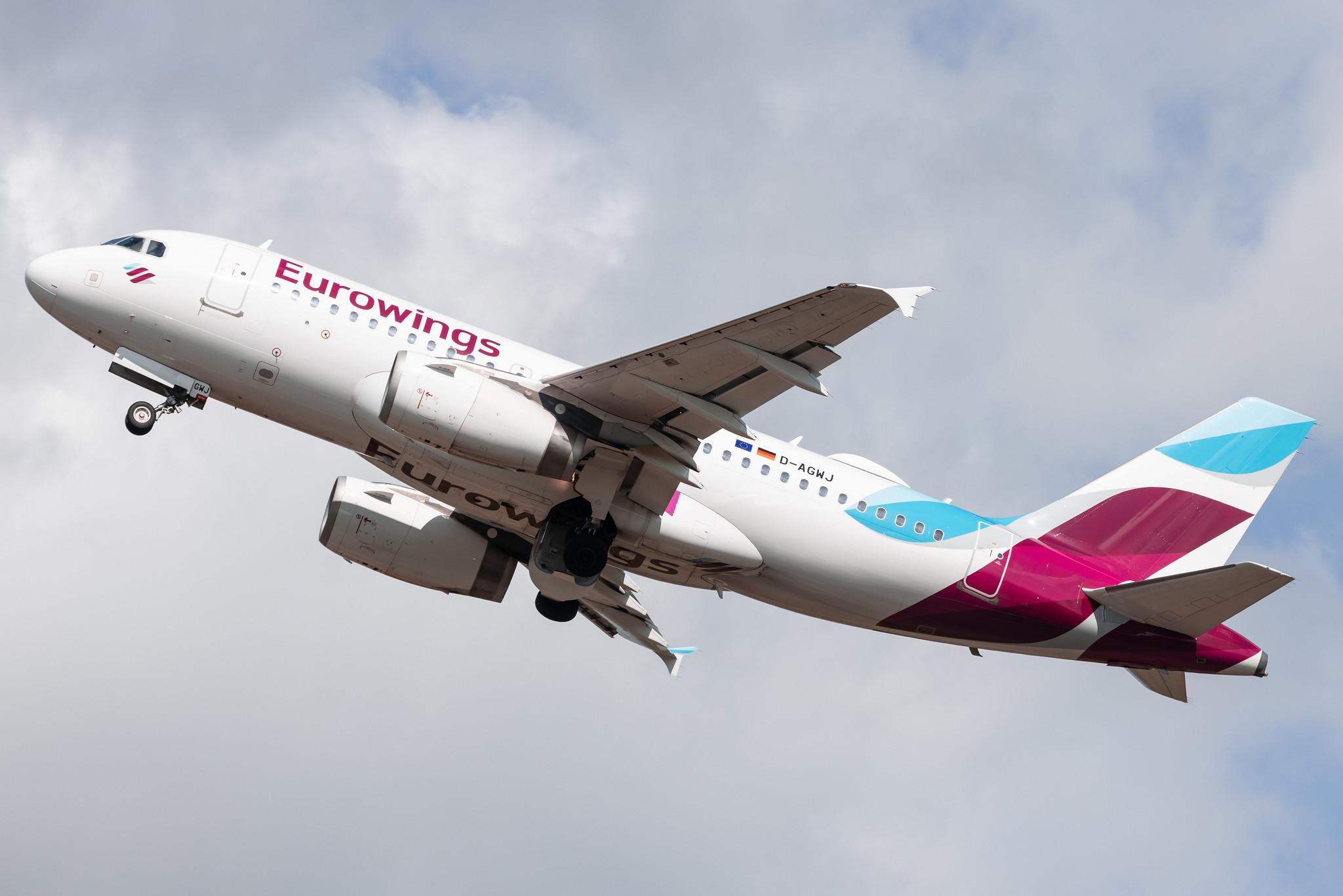Hamburg Airport: Eurowings (EW / EWG) |  Airbus A319-132 A319 | D-AGWJ | MSN 3375